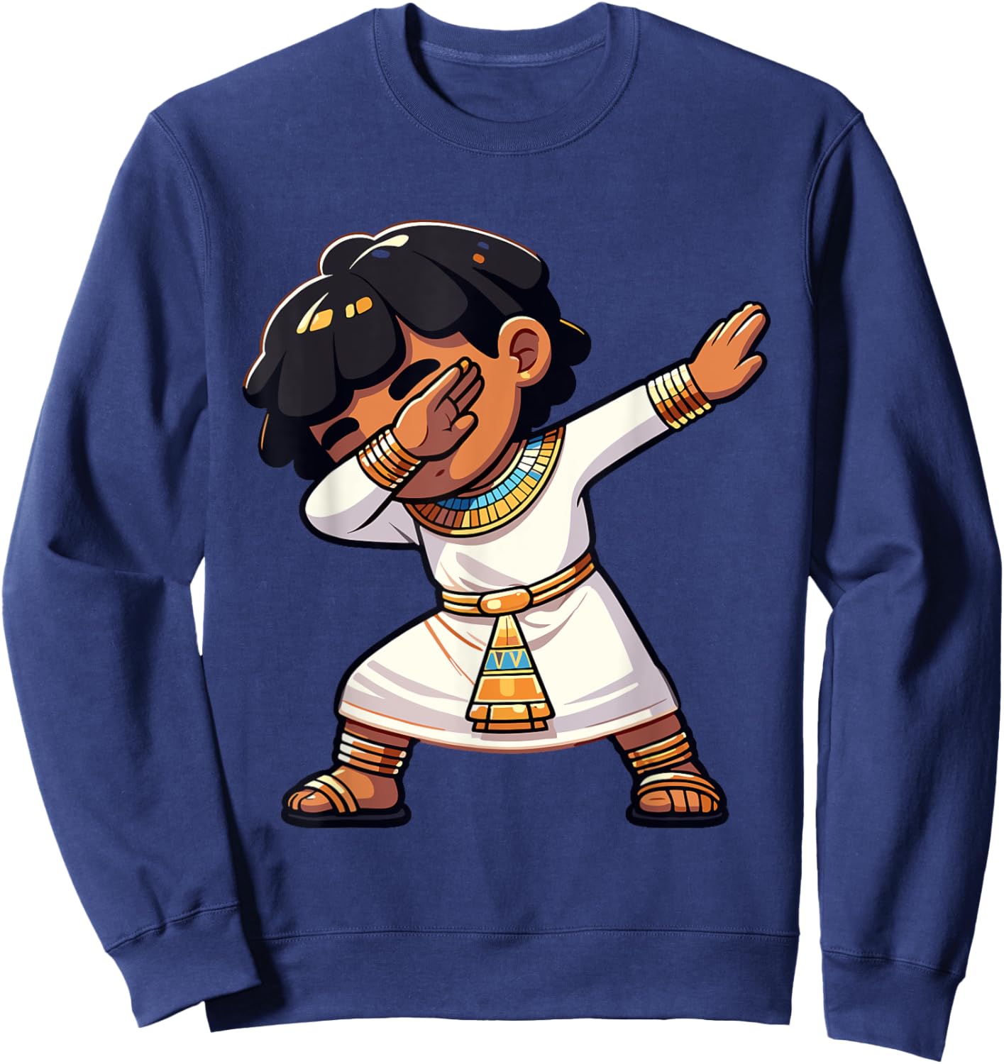 Boys Egyptian Dabbing Pharaoh Egyptian Clothing Sweatshirt - Sweatshirt | Navy