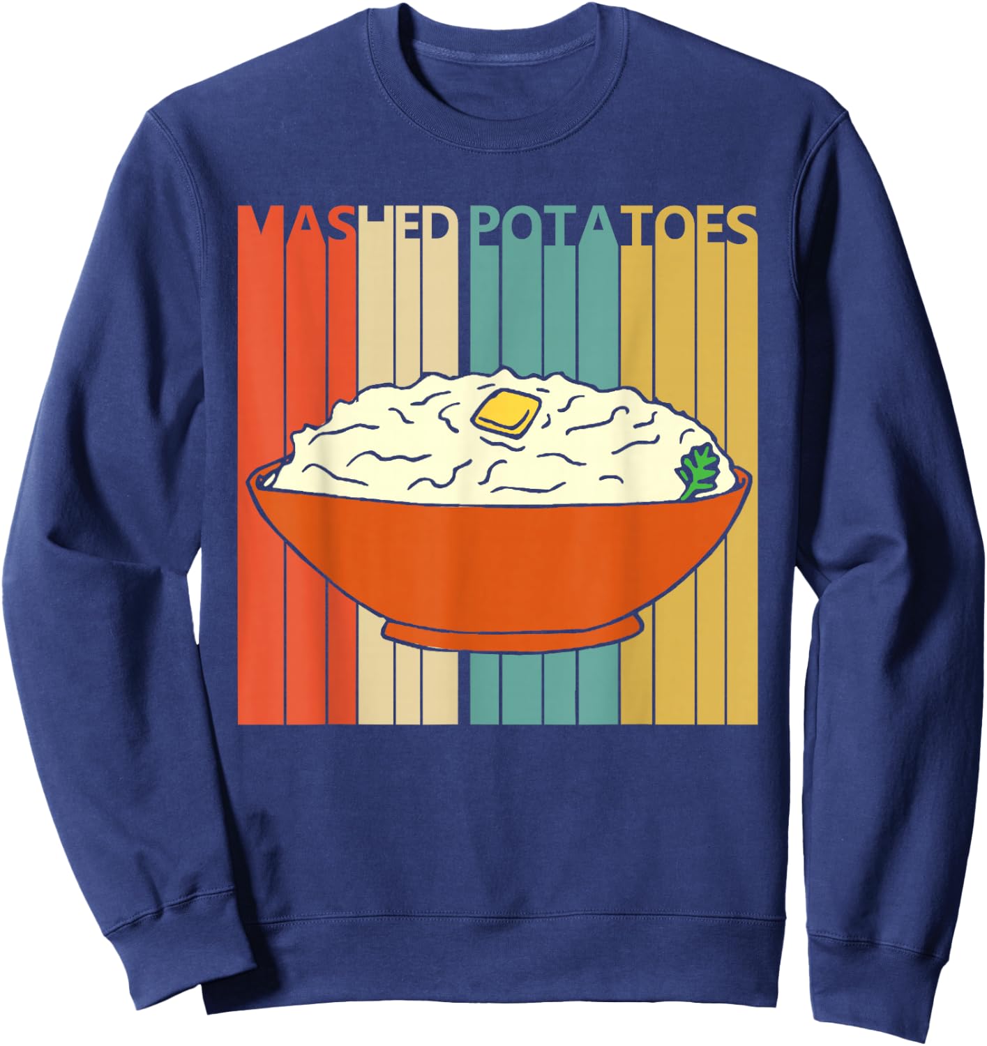 Vintage Mashed Potatoes Sweatshirt - Sweatshirt | Navy