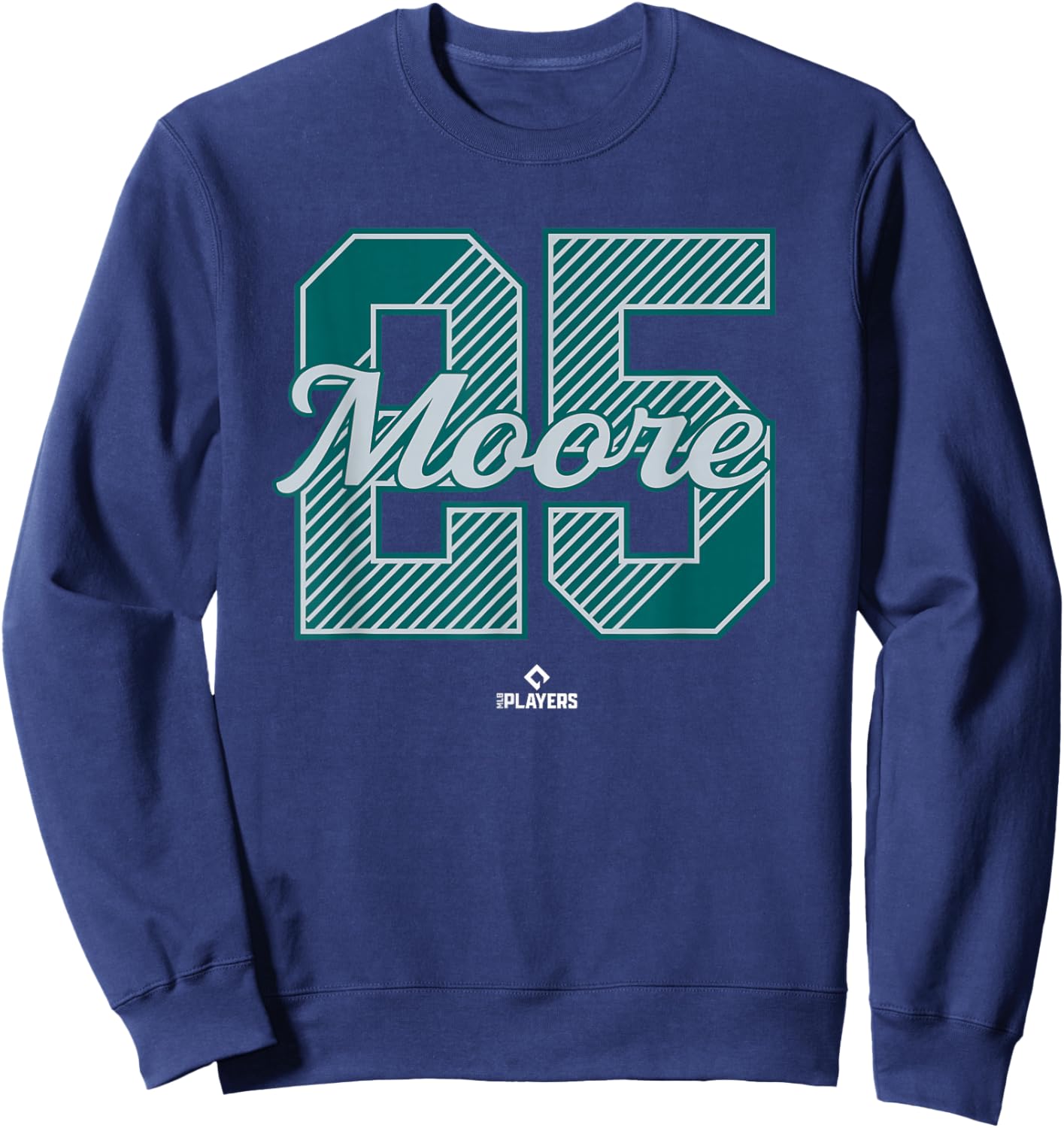 Dylan Moore 25 Seattle MLBPA Sweatshirt - Sweatshirt | Navy