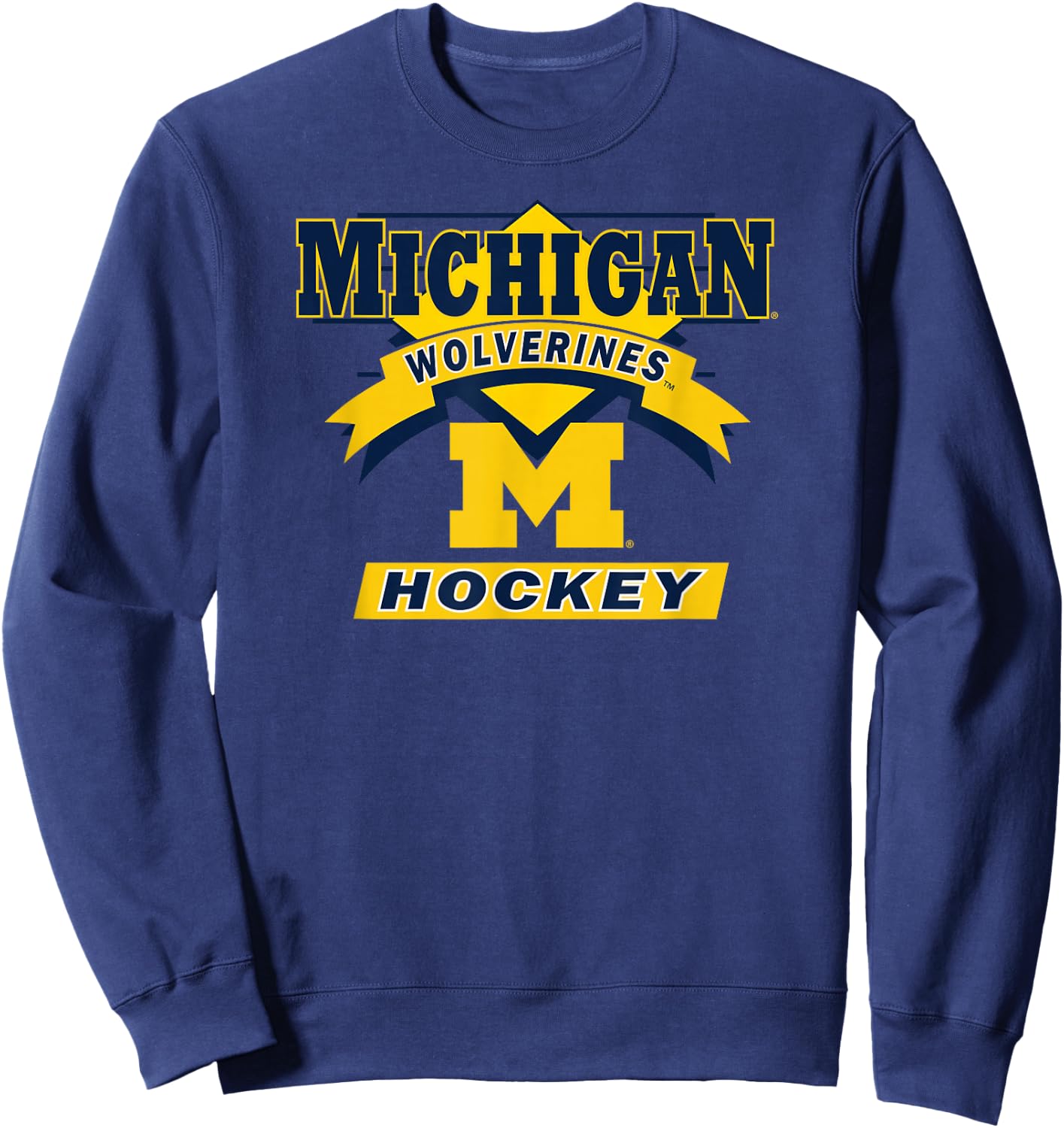 Michigan Wolverines Hockey Goal Officially Licensed Sweatshirt - Sweatshirt | Navy