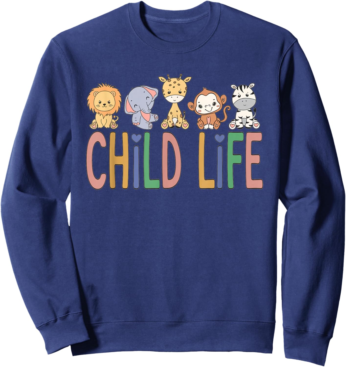 Women Child Life Animal CLS CCLS Child Life Advocate Sweatshirt - Sweatshirt | Navy