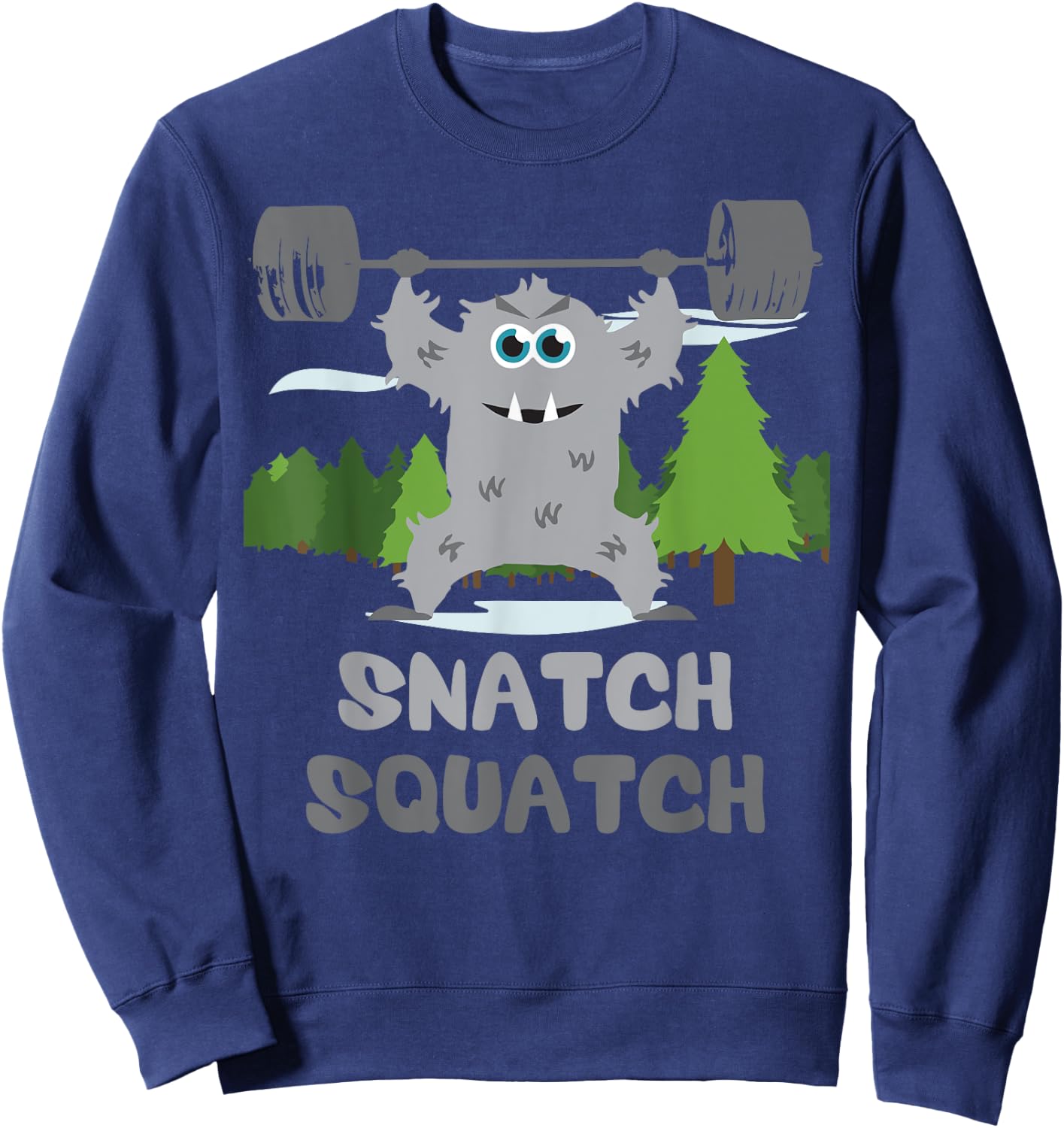 Snatch Squatch - Cartoon - Beast - Gym Sweatshirt - Sweatshirt | Navy