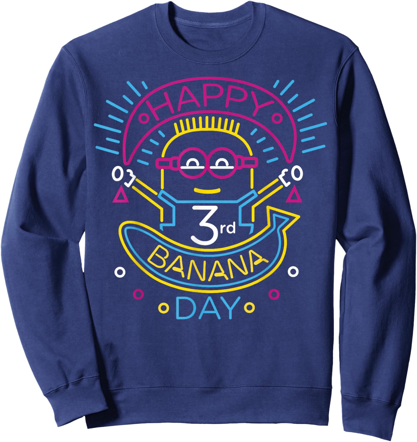 Despicable Me Minions Happy 3rd Banana Day Sweatshirt - Sweatshirt | Navy