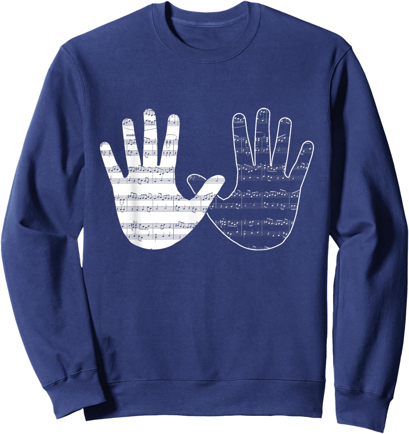 Music Musical Player Hands Piano Pianist Gift Sweatshirt - Sweatshirt | Navy