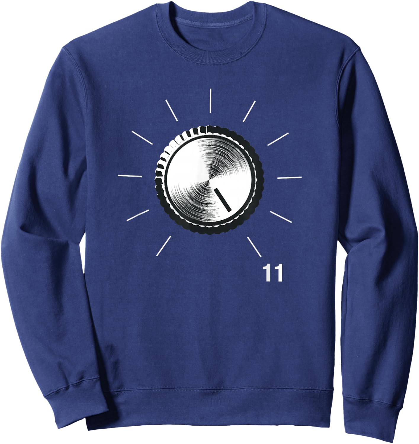 This Go to Eleven - Vintage Tube Amp Volume Control Sweatshirt - Sweatshirt | Navy