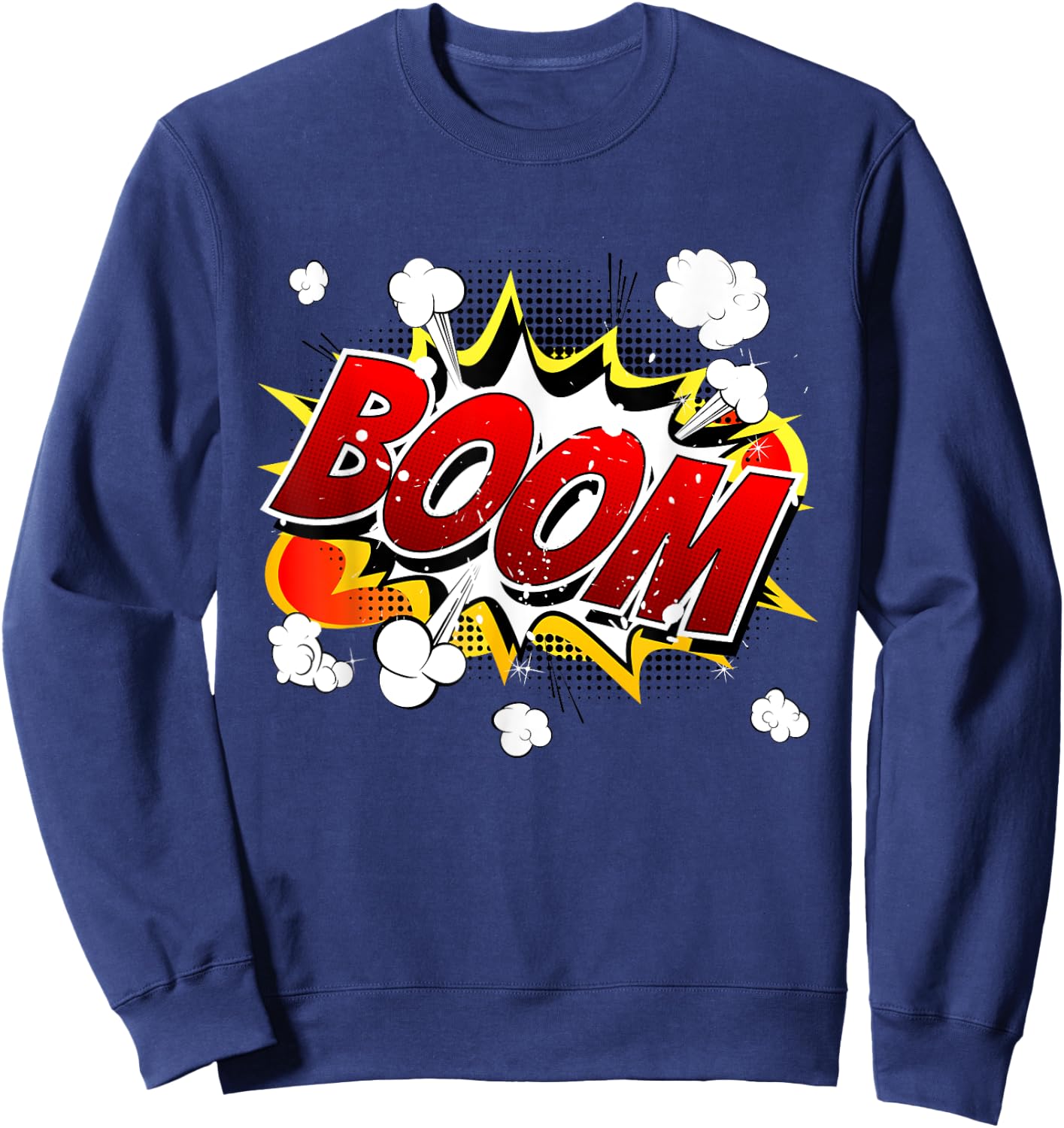 Boom Vintage Pop Art Retro Comic Book Gift Apparel Sweatshirt - Sweatshirt | Navy