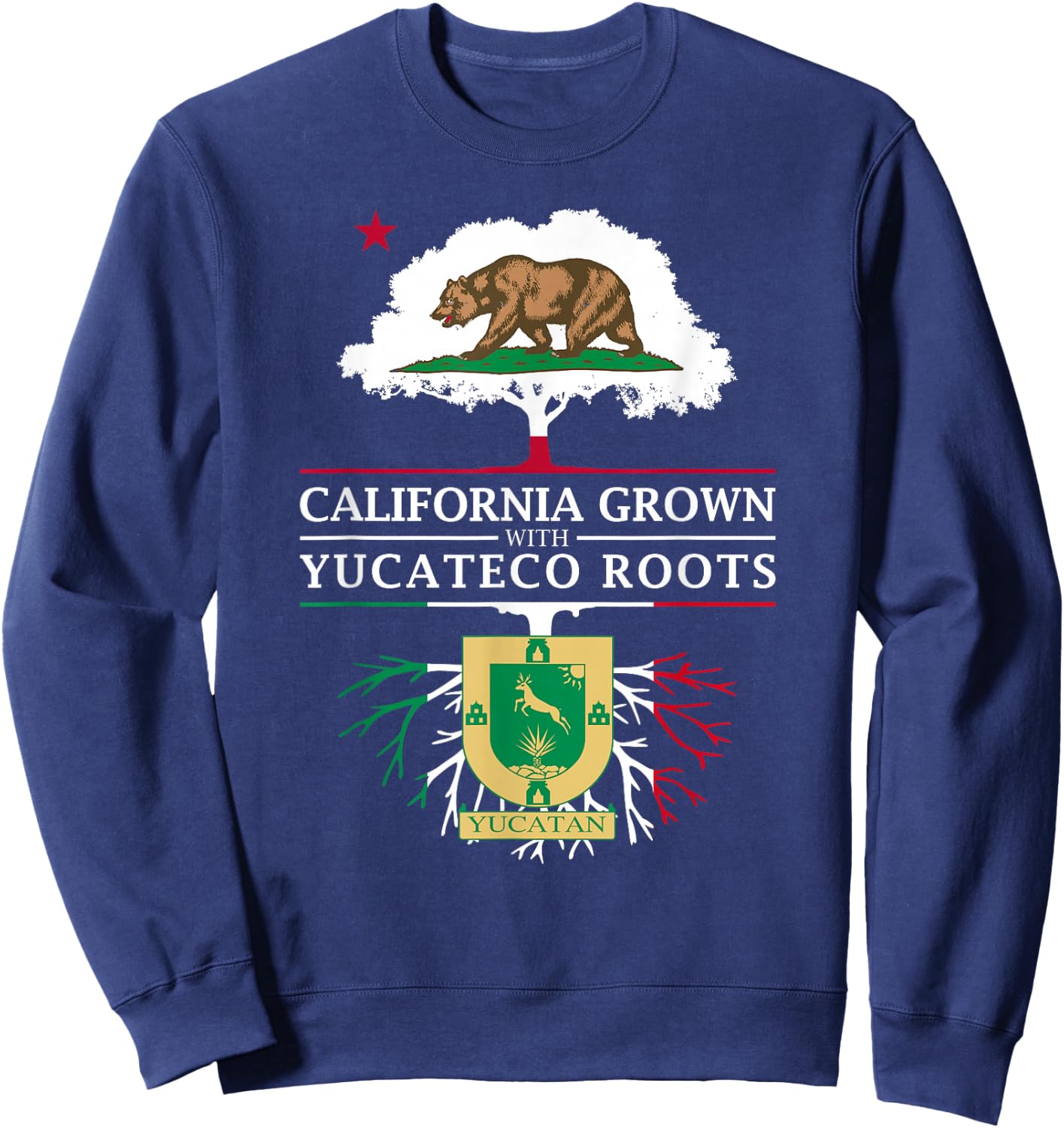 California Grown with Yucateco Roots - Yucatan Sweatshirt - Sweatshirt | Navy