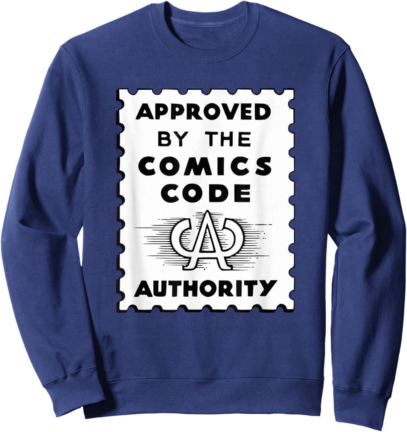 Vintage Comic Code Authority print for Comic Lovers Sweatshirt - Sweatshirt | Navy