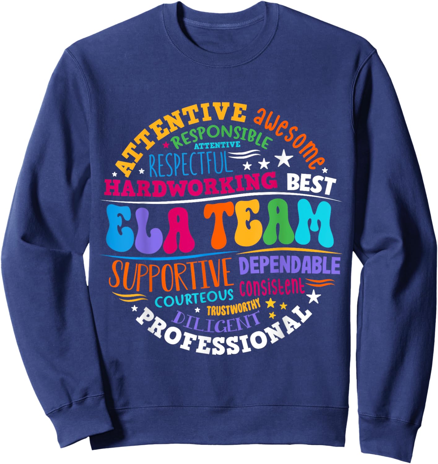 ELA Team Specialist Teacher English Language Arts Sweatshirt - Sweatshirt | Navy