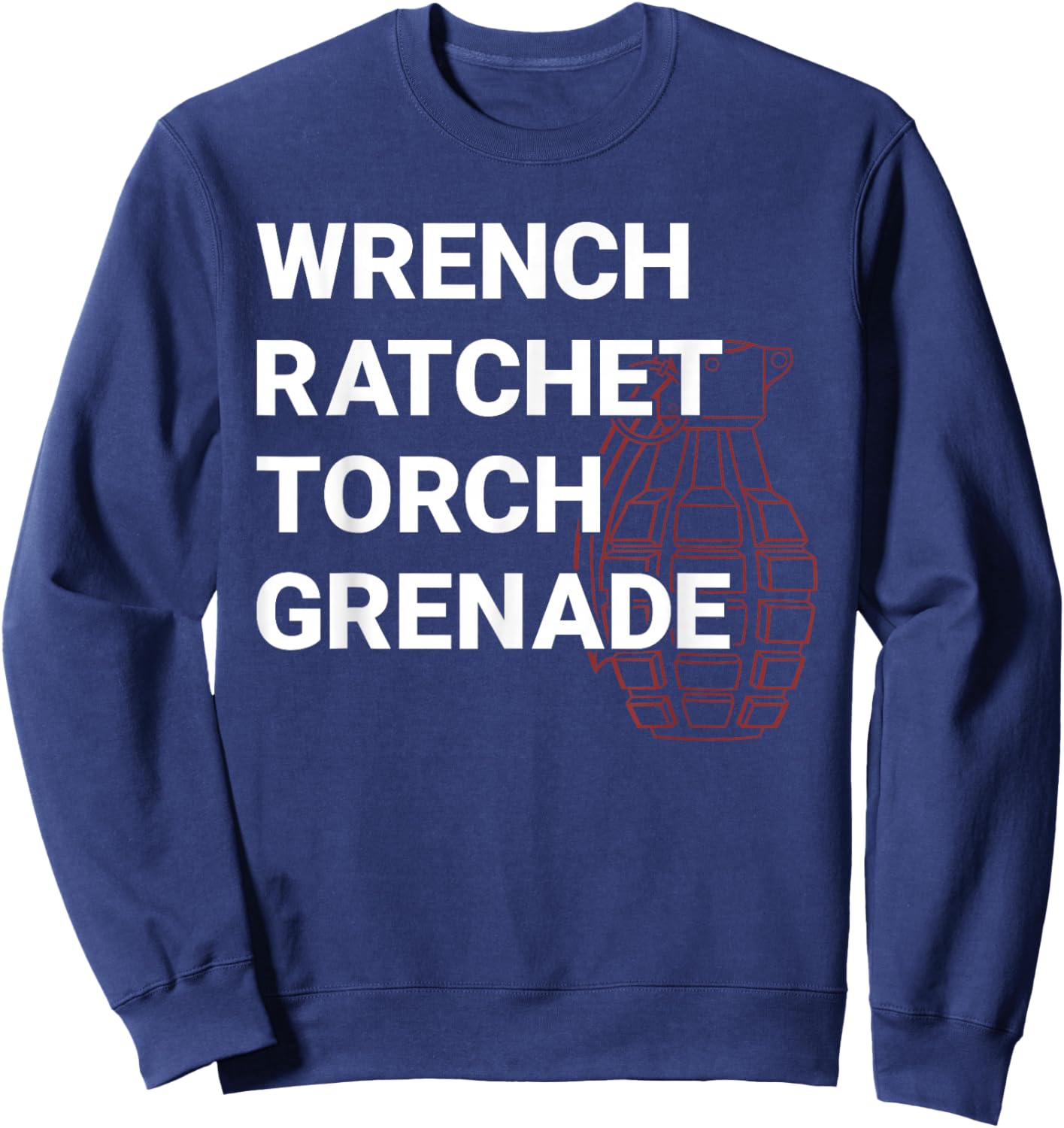 Wrench Ratchet Torch Grenade Equipment Tools Sweatshirt - Sweatshirt | Navy