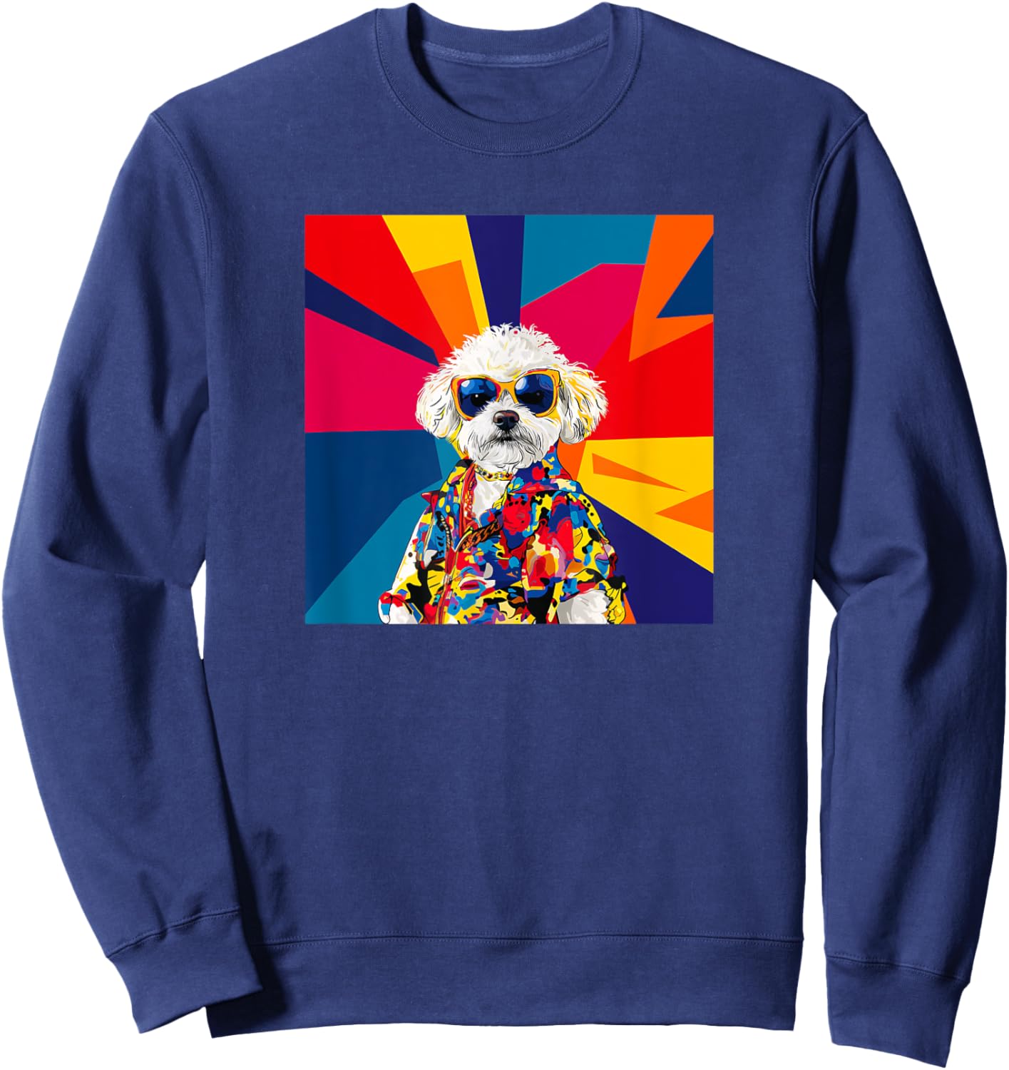 Peekapoo Dog Fashion Cute Colorful Pop Art Sweatshirt - Sweatshirt | Navy