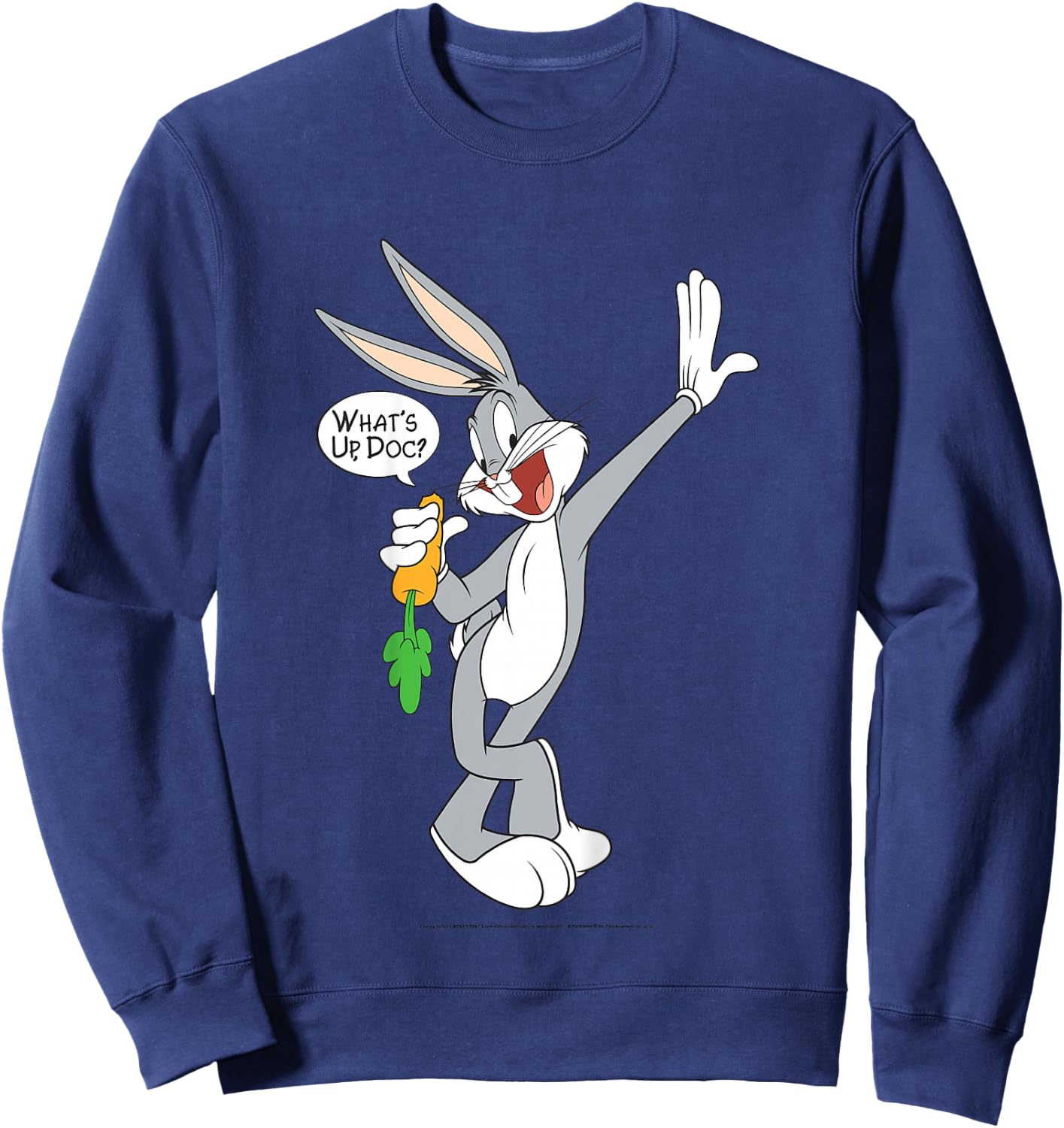 Kids Looney Tunes Bugs Bunny What's Up Doc Portrait Sweatshirt - Sweatshirt | Navy