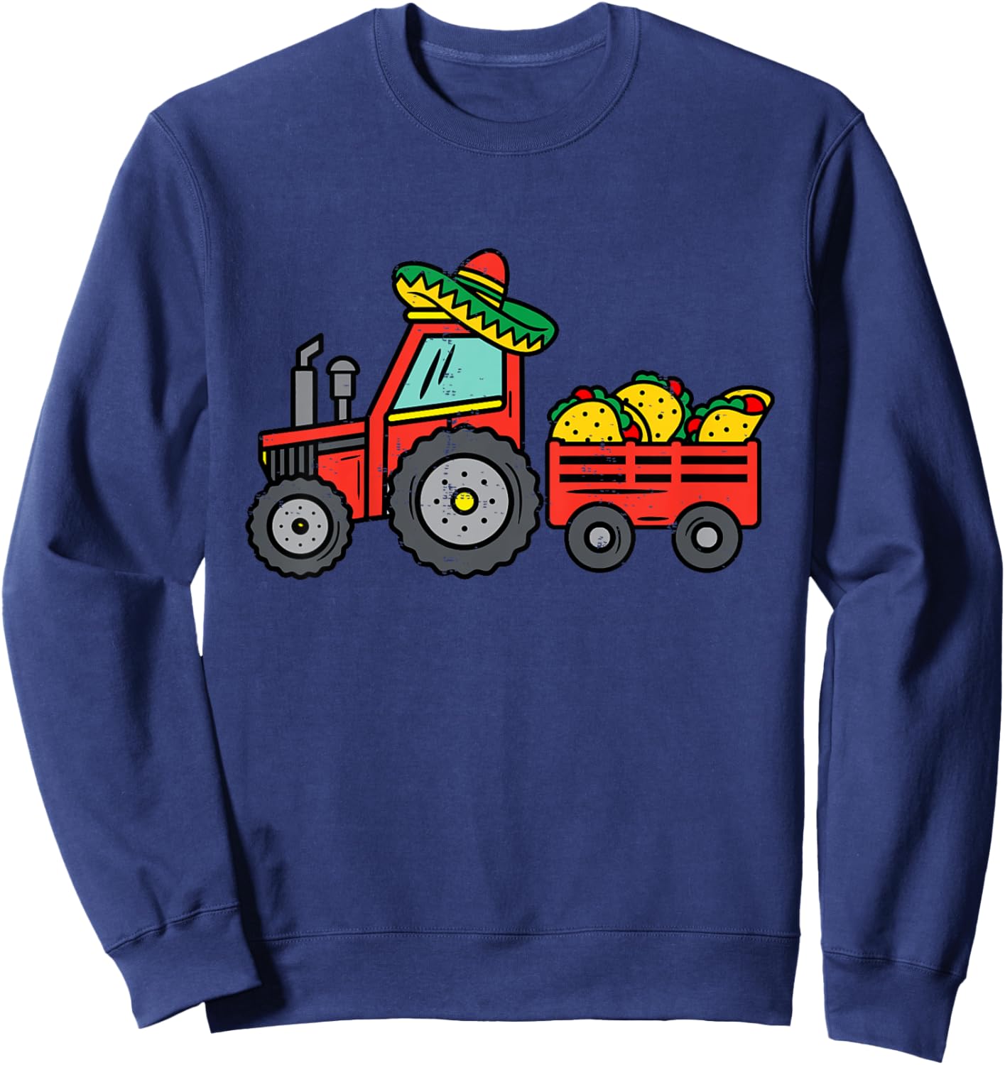 Kids Mexican Truck Tacos Boys Cinco De Mayo Fiesta Kids Toddler Sweatshirt - Sweatshirt | Navy
