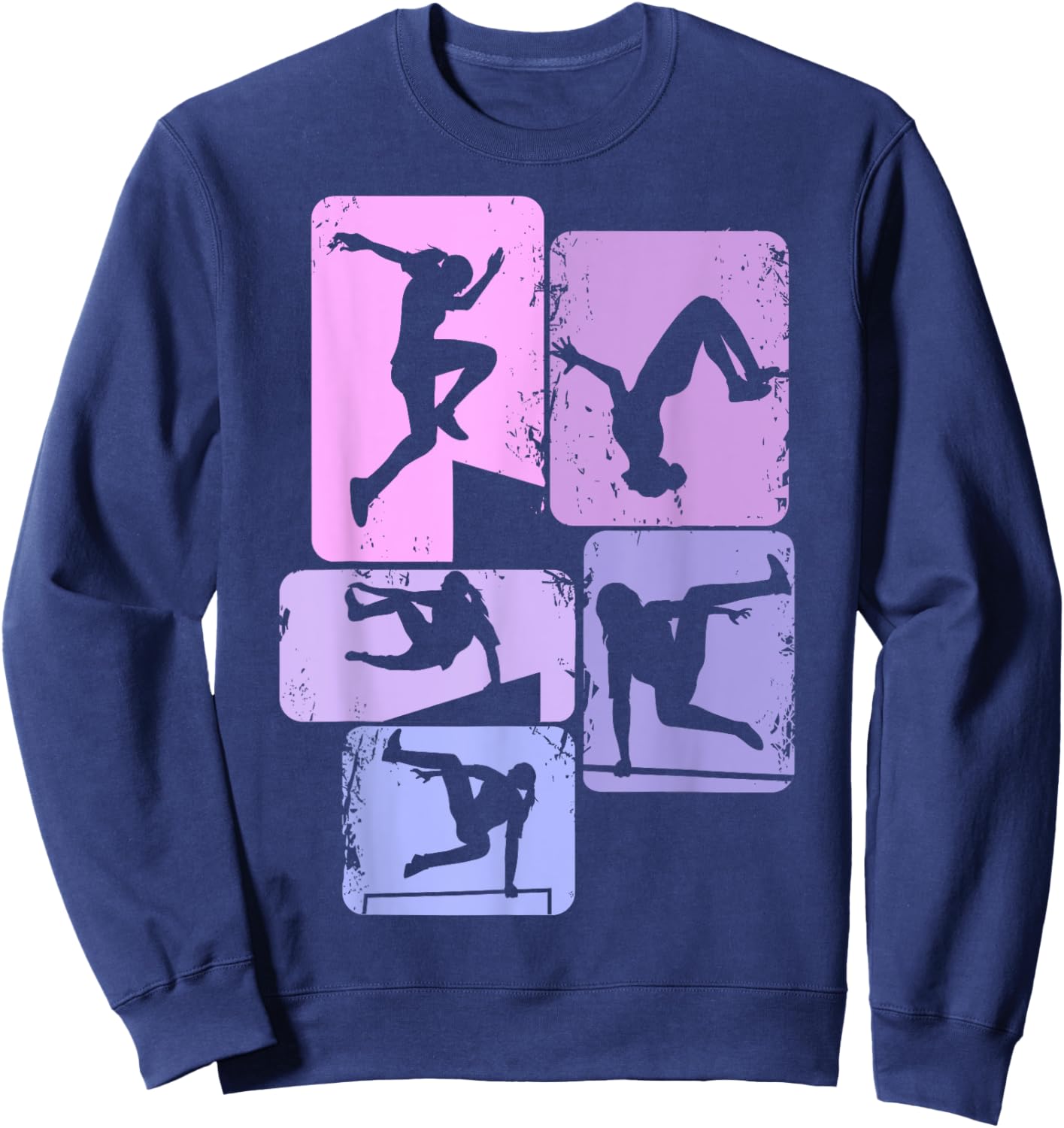 Parkour Girl Freerunner Freerunning Traceur Women Girls Sweatshirt - Sweatshirt | Navy