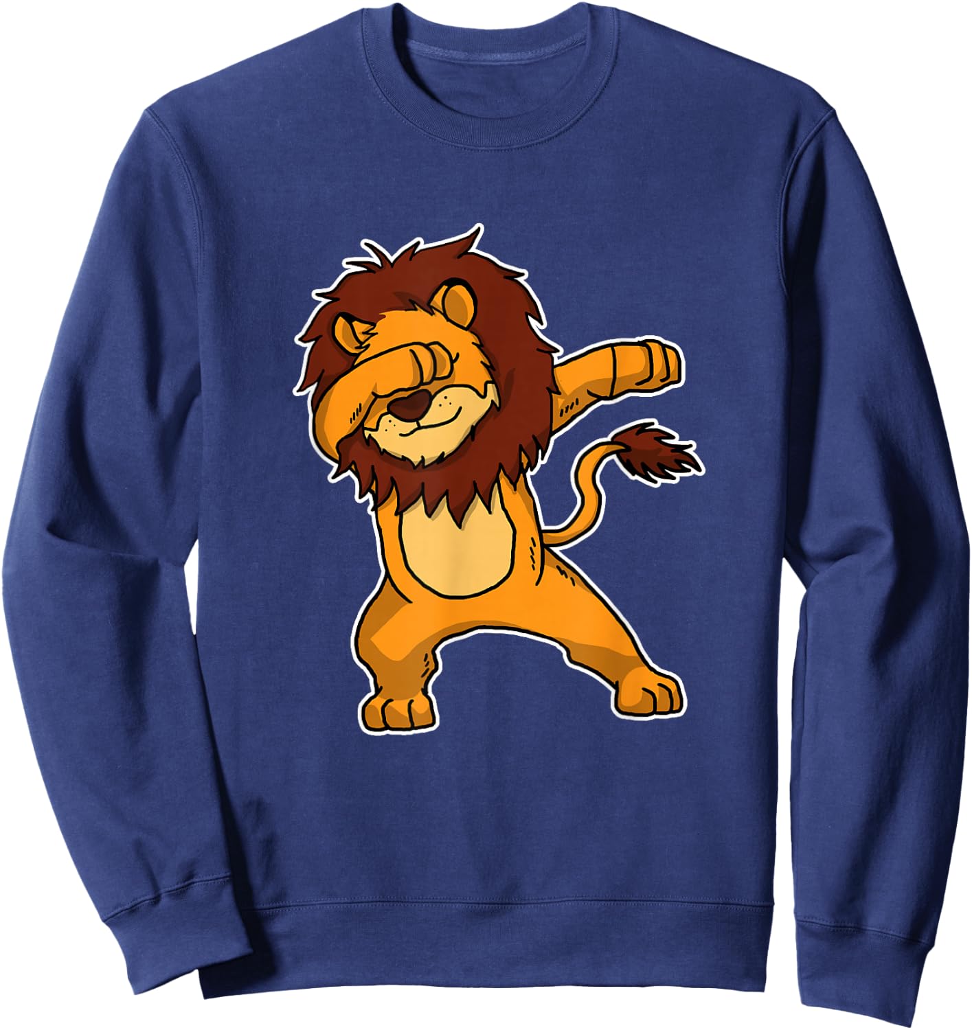 Funny Dabbing Lion Gift Kids Dab Dance Sweatshirt - Sweatshirt | Navy