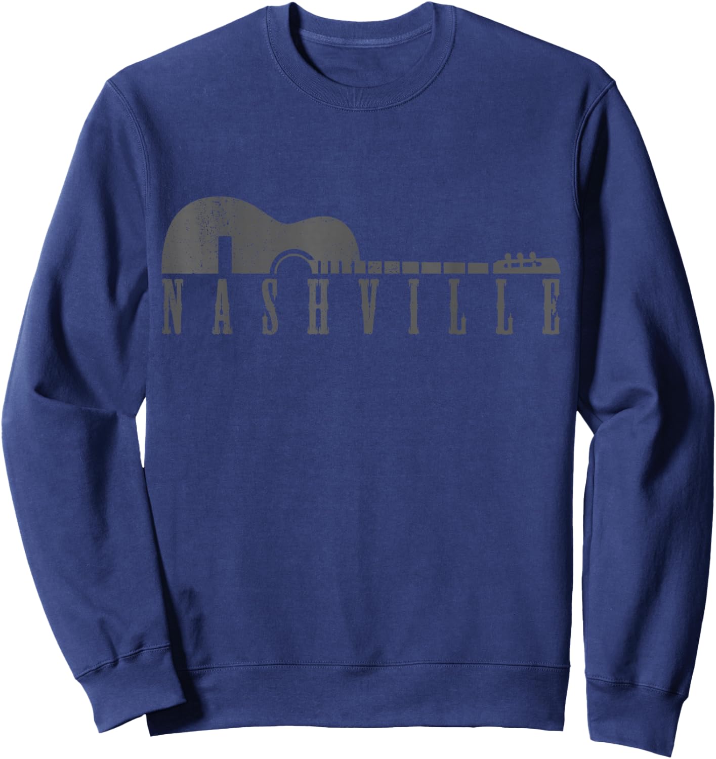 Nashville Tennessee Country Music City Guitar Gift Sweatshirt - Sweatshirt | Navy