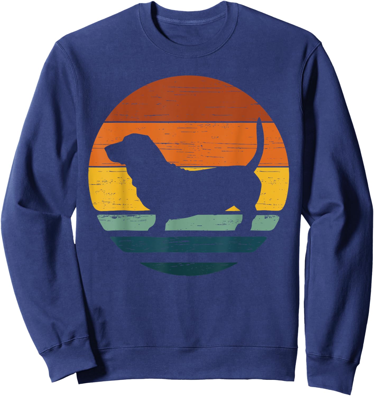 Bassador Vintage Retro Mom Dad Dog Women Girls Kids Sweatshirt - Sweatshirt | Navy