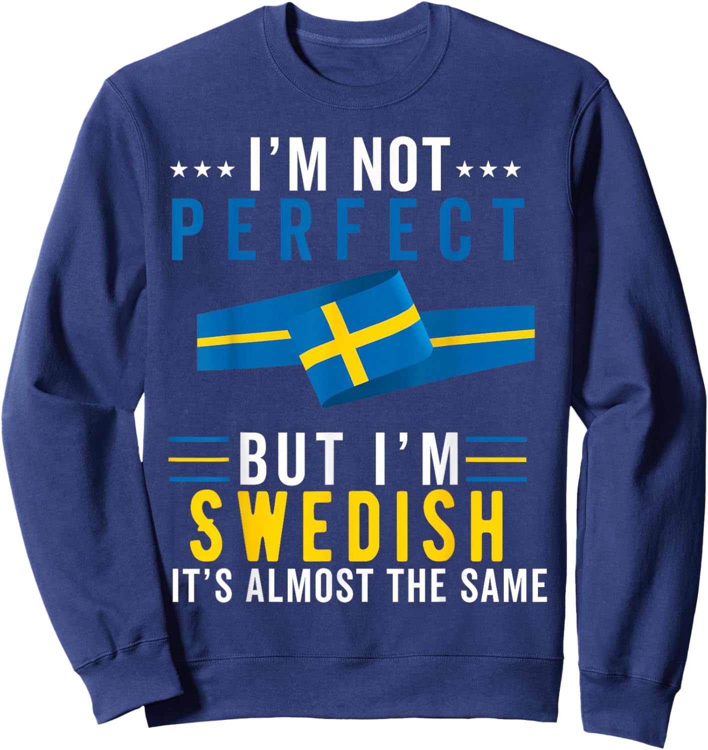 Swedish Flag Sweden Men Women Sverige Svenska Souvenirs Sweatshirt - Sweatshirt | Navy
