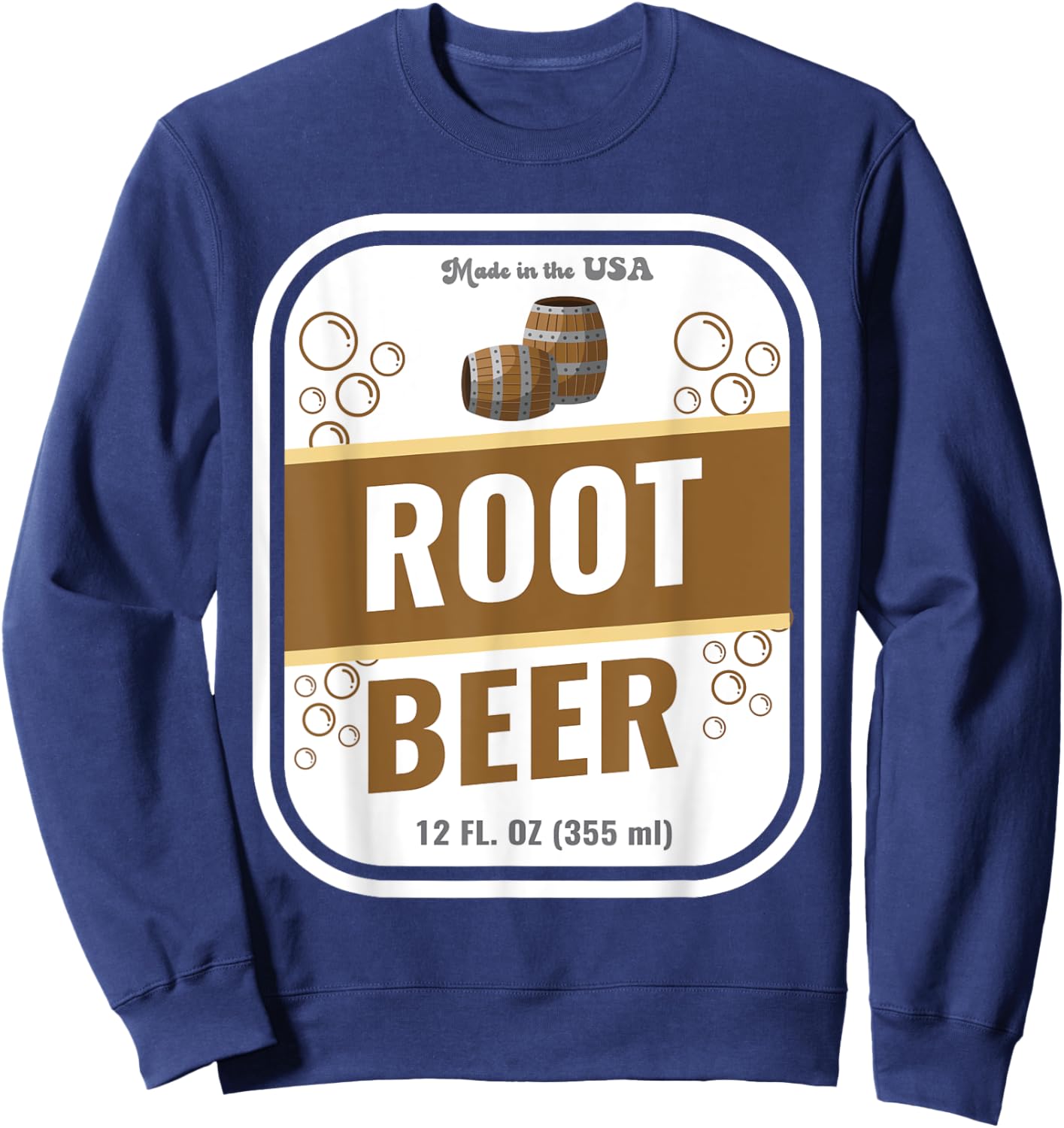 Halloween Costume Root Beer Soda Unique Group Costume Idea Sweatshirt - Sweatshirt | Navy
