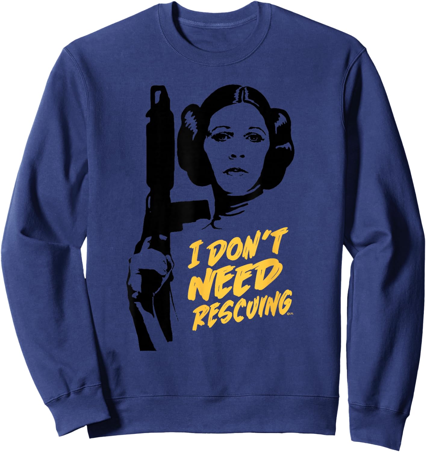 Star Wars Princess Leia Escape I Don't Need Rescuing Sweatshirt - Sweatshirt | Navy