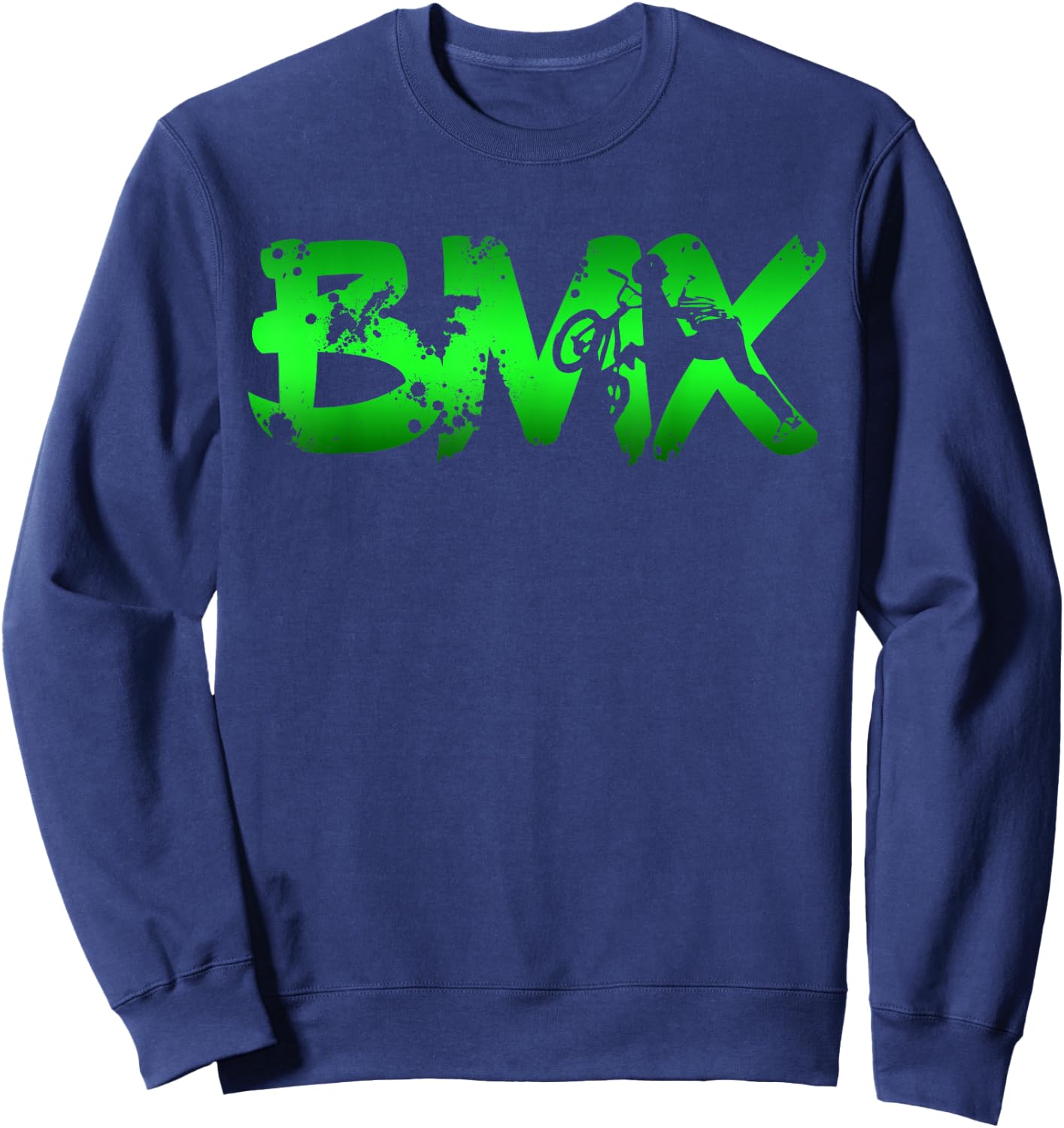 Distressed BMX Shirt Women Kids & Bike Riders Sweatshirt - Sweatshirt | Navy