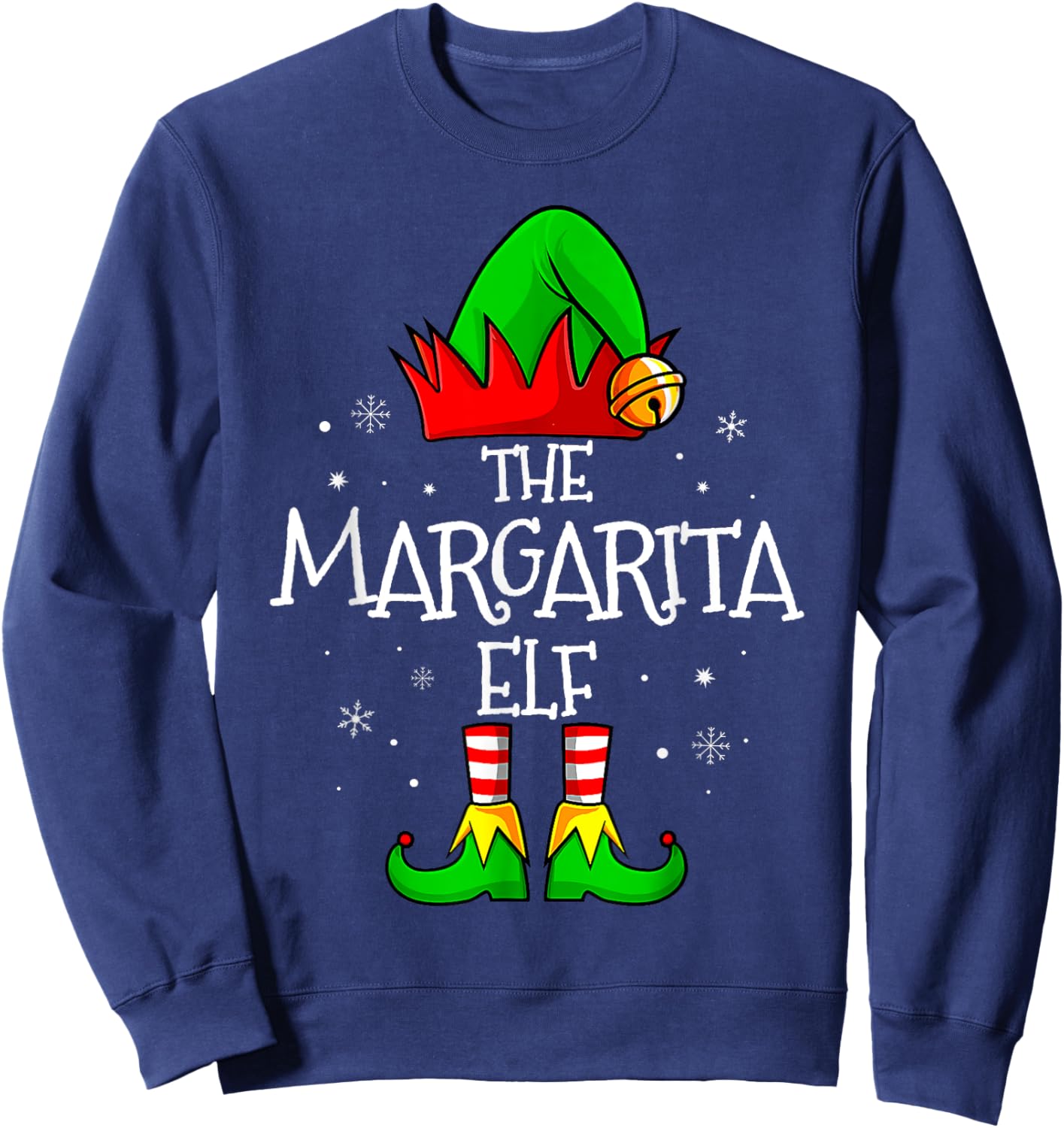 The Margarita Elf Matching Family Christmas Sweatshirt - Sweatshirt | Navy