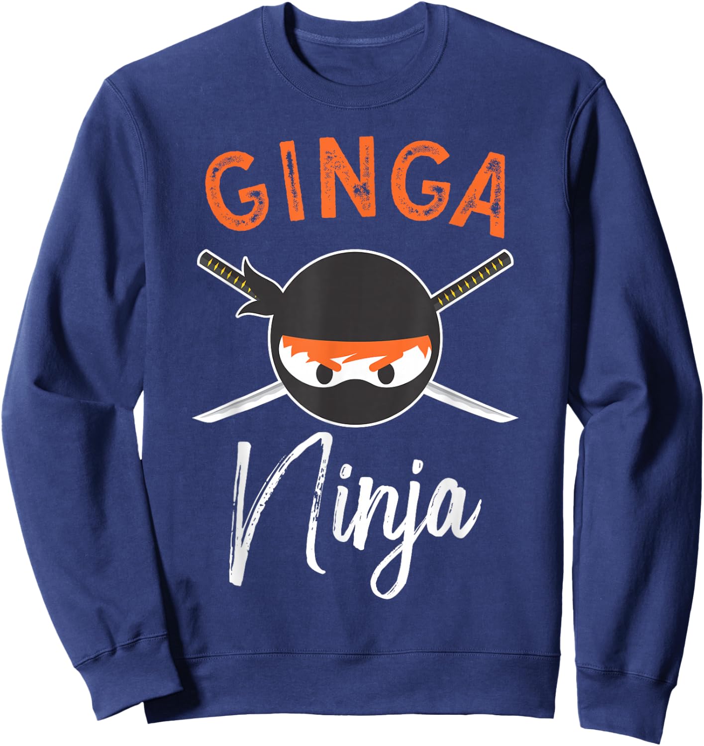Ginga Ninja Funny Red Hair Ninja Lover Ginger T-Sh Sweatshirt - Sweatshirt | Navy