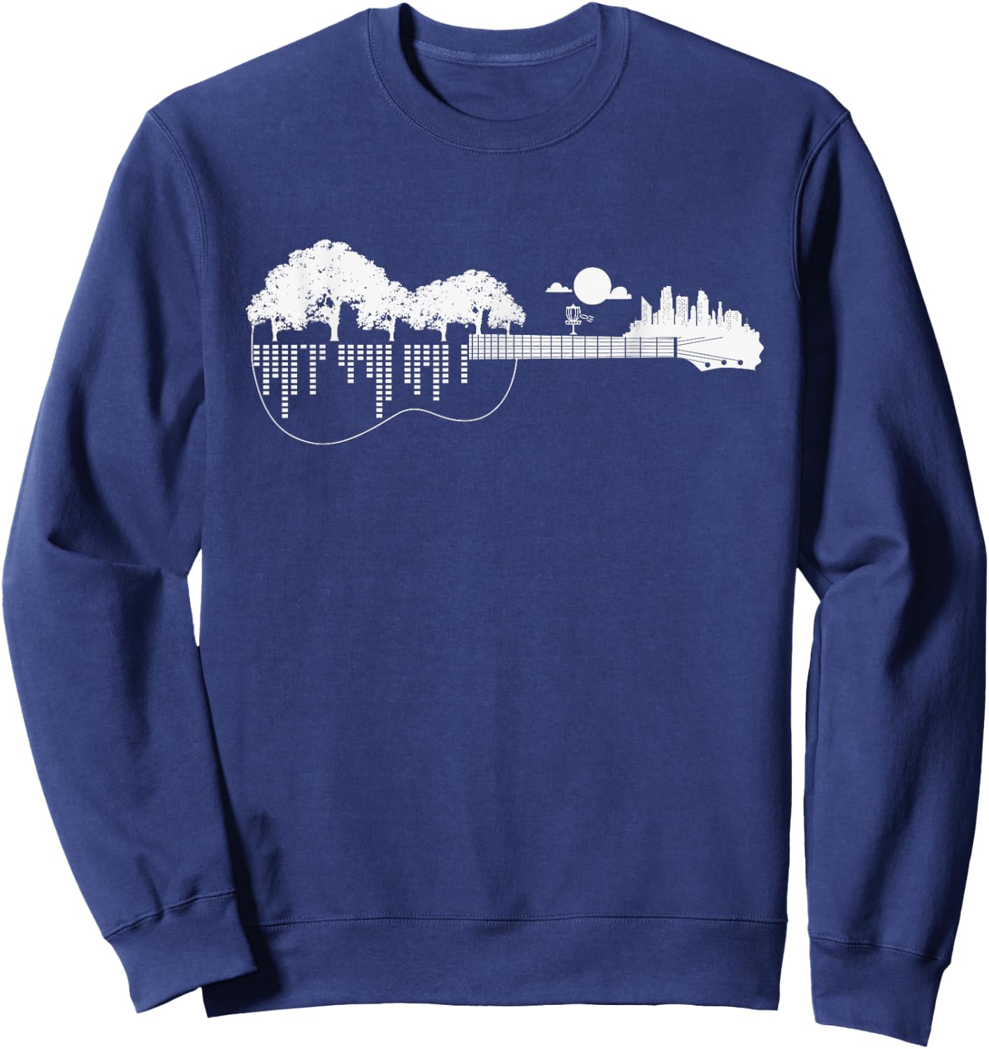 Disc Golf Flying Disc Frisbee Guitar Guitar Player Sweatshirt - Sweatshirt | Navy