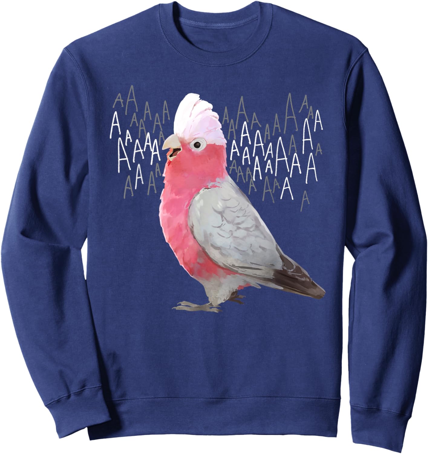 Screaming Galah Rose-Breasted Cockatoo Sweatshirt - Sweatshirt | Navy