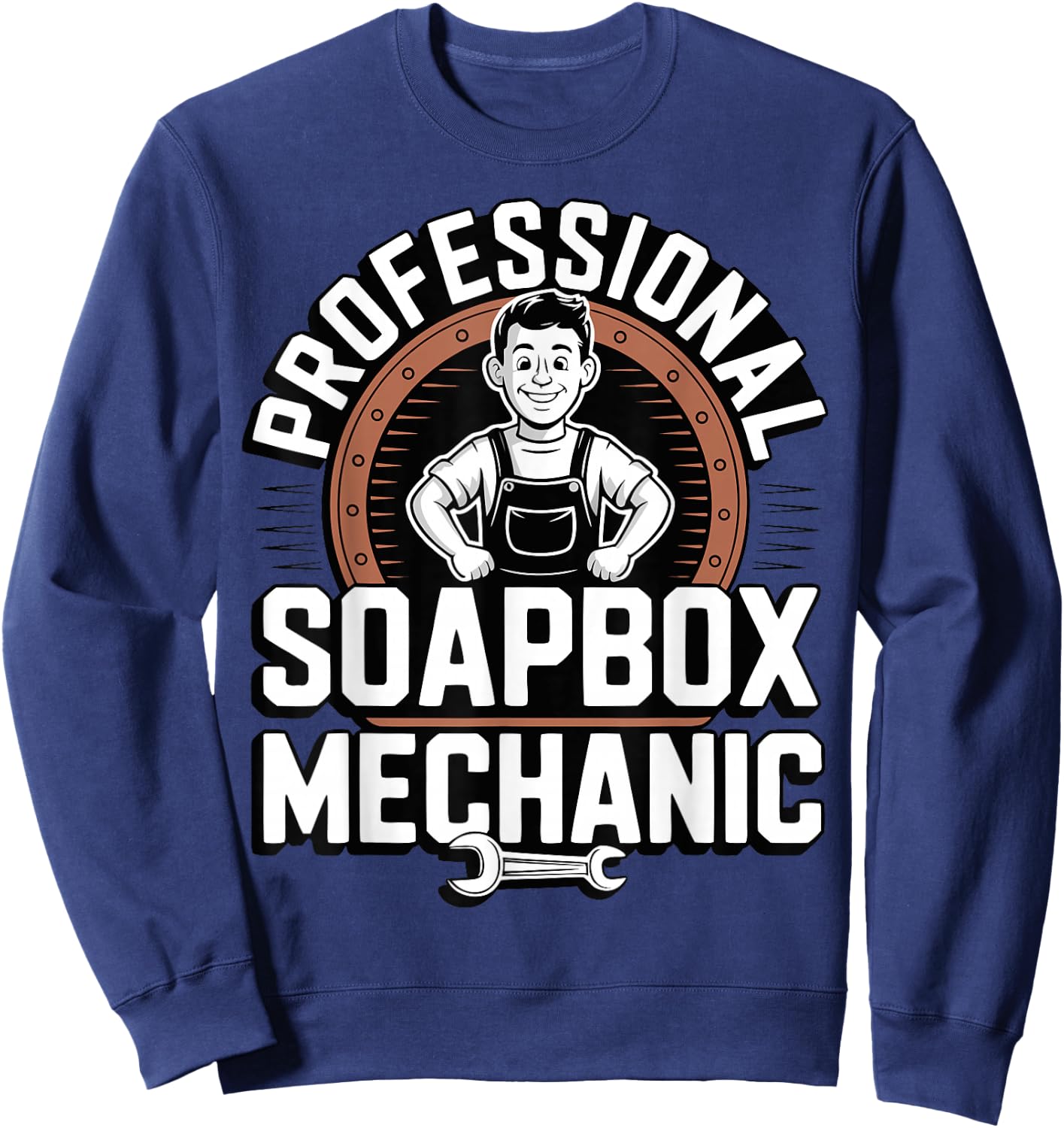 Funny Father Soapbox Derby Racing Dad Sweatshirt - Sweatshirt | Navy