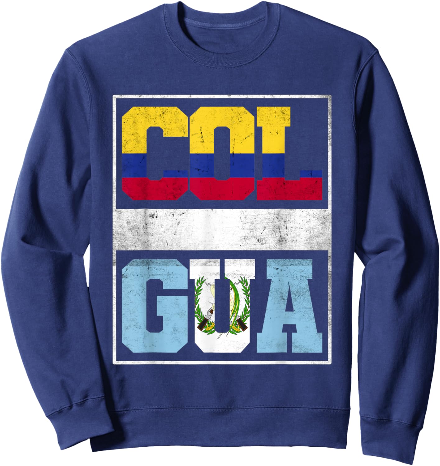 Colombia and Guatemala Mix Colombian Guatemalan Roots Sweatshirt - Sweatshirt | Navy