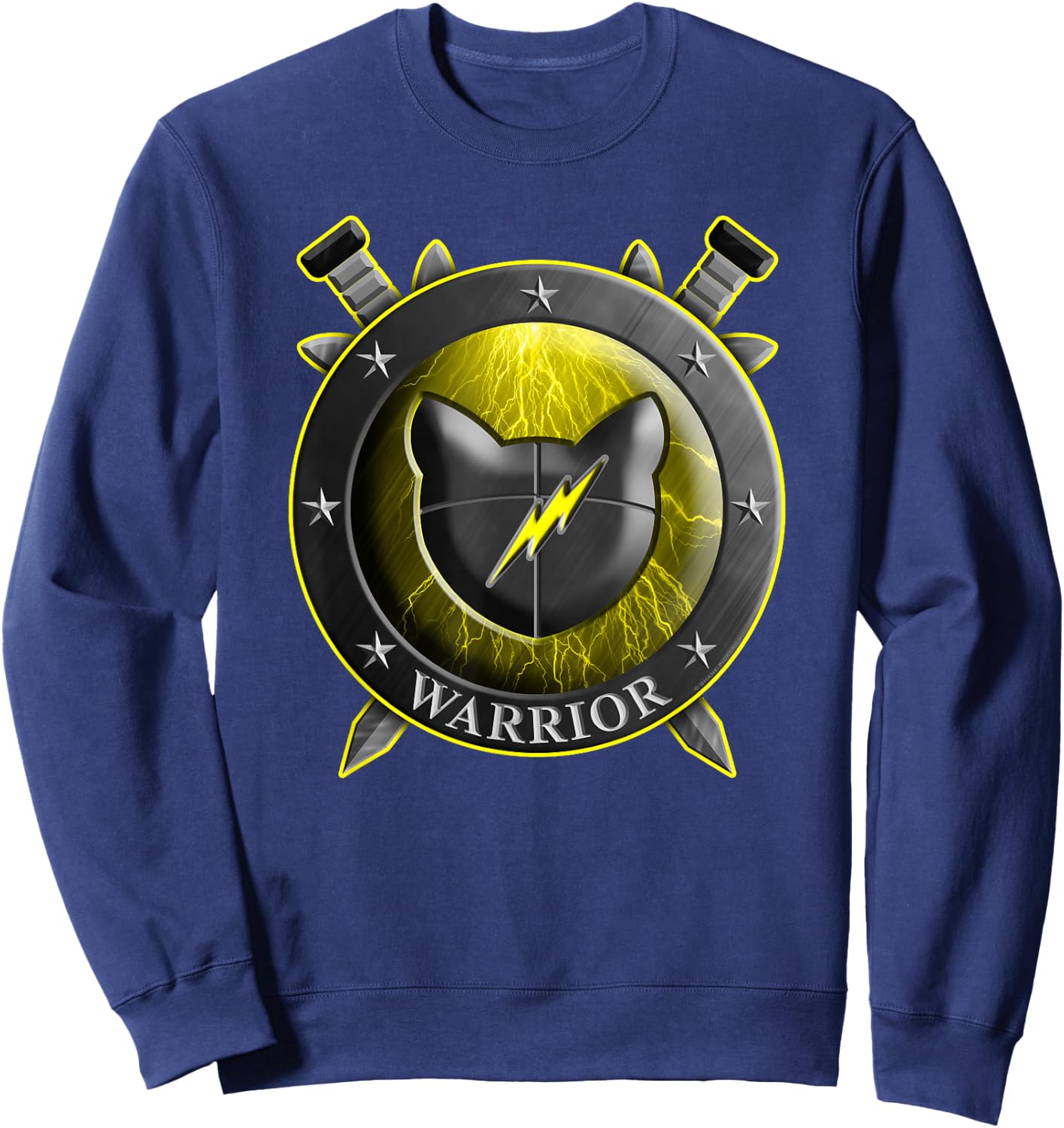 Cat Shield Swords Thunder Funny for Kids Sweatshirt - Sweatshirt | Navy