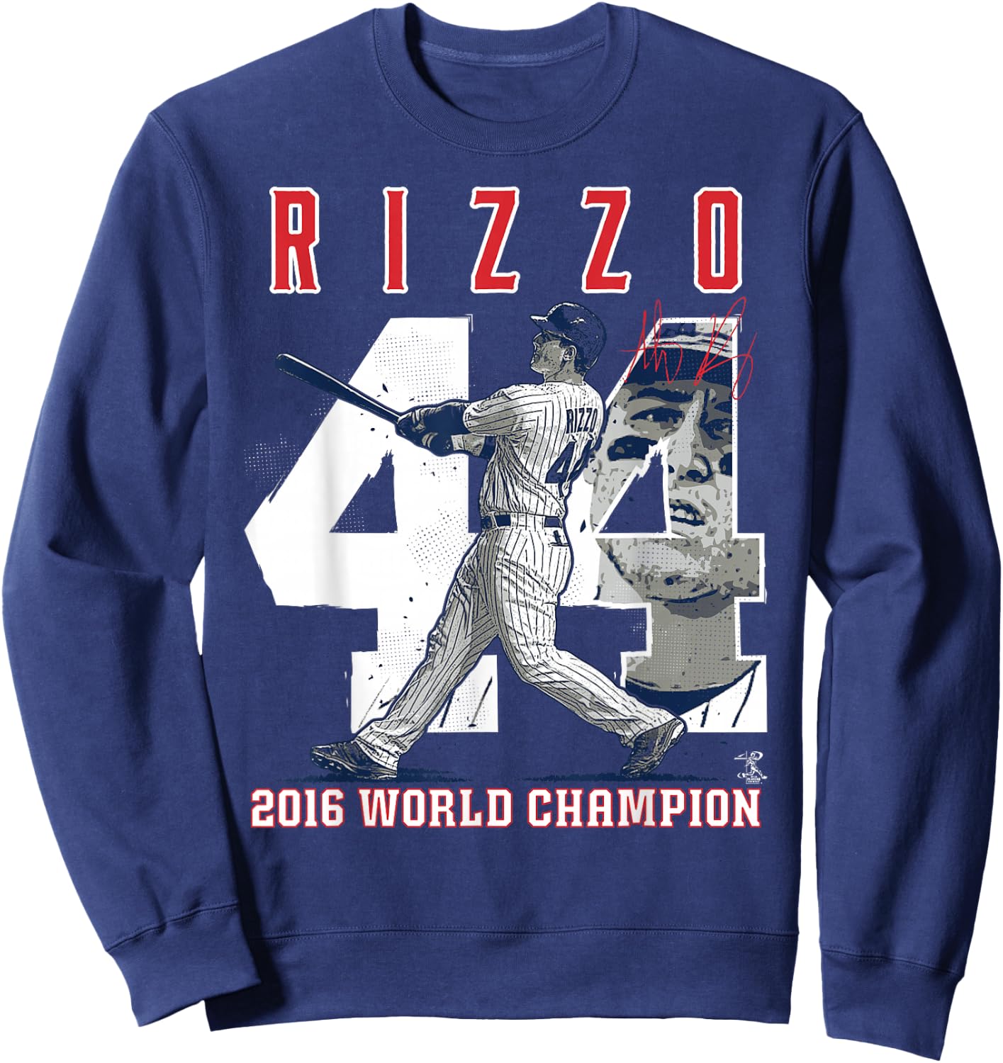 Anthony Rizzo Player Number (2016 World Champion) Sweatshirt - Sweatshirt | Navy