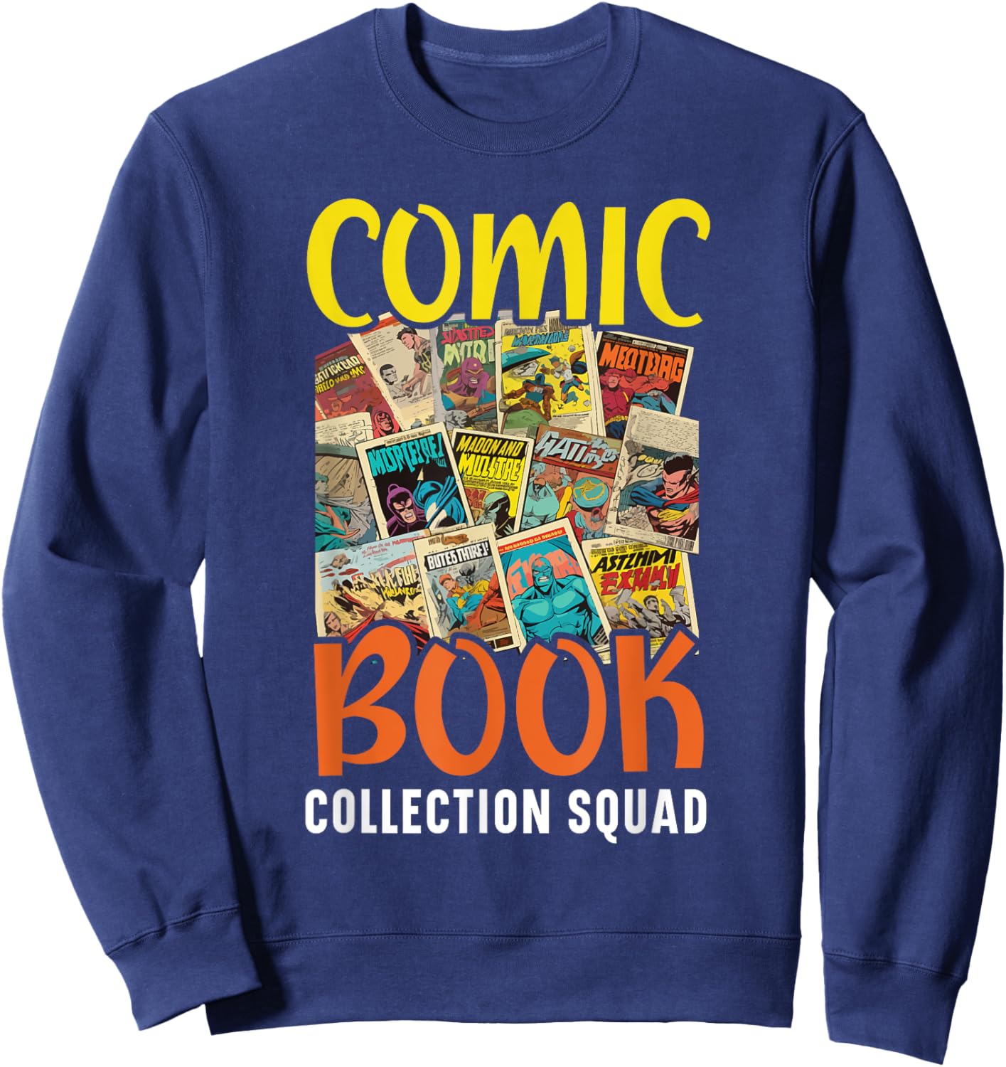 Comic Collector Comic Reader Reading Comic Books Sweatshirt - Sweatshirt | Navy