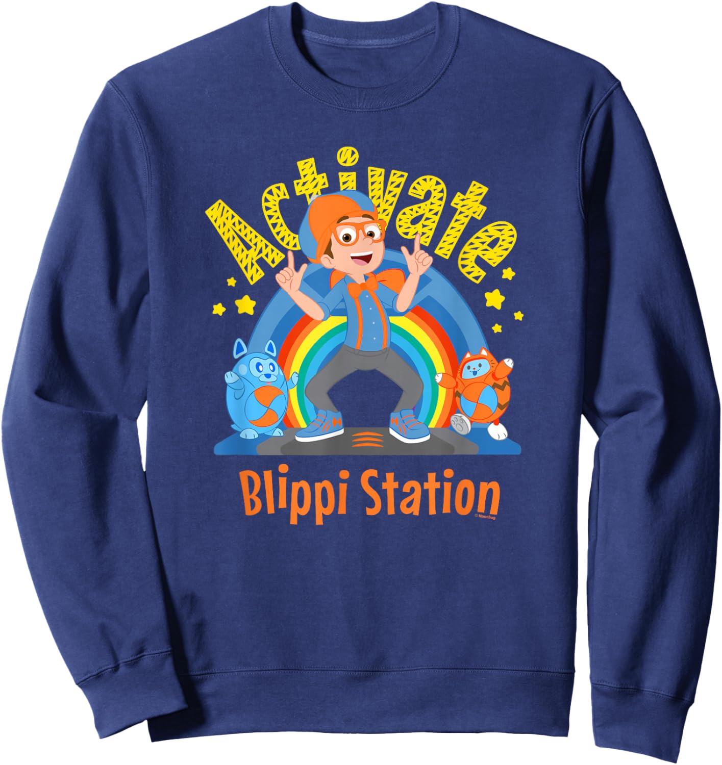 Blippi Rainbow Activate Station Dance Sweatshirt - Sweatshirt | Navy