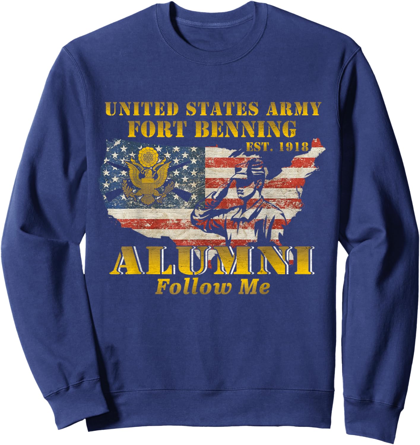 Ft Benning Us Army Base Fort Benning Georgia Ga Alumni Sweatshirt - Sweatshirt | Navy