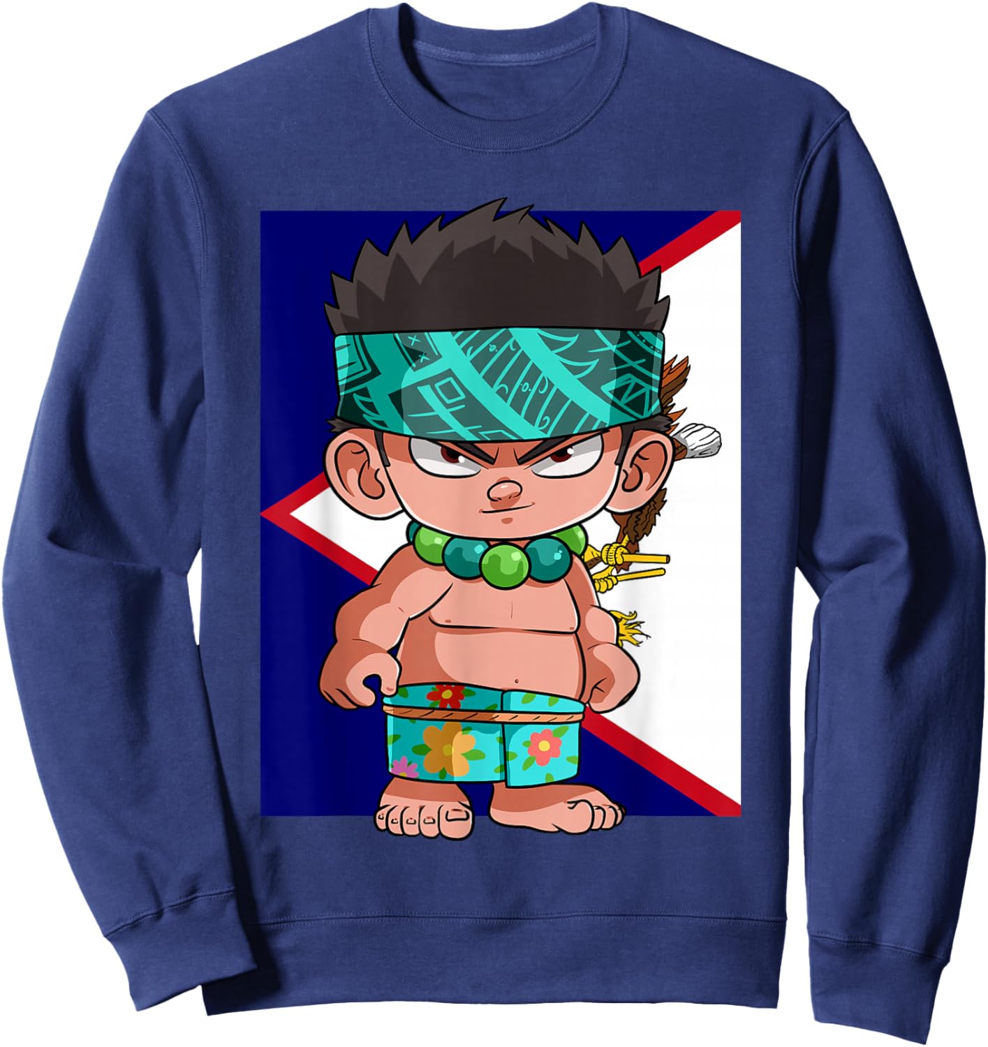 American Samoan Pride Polynesian Samoa Flag Kids AIGA Sweatshirt - Sweatshirt | Navy