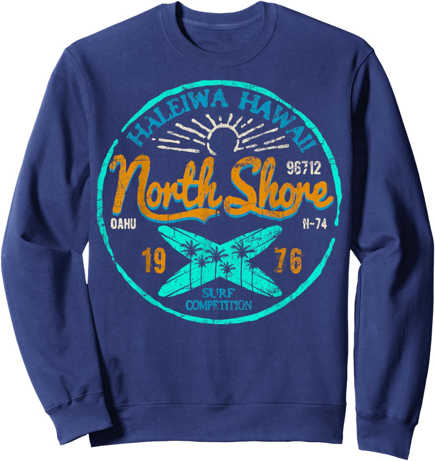 North Shore Hawaii Surfing Haleiwa Oahu Surf Surfer Sweatshirt - Sweatshirt | Navy