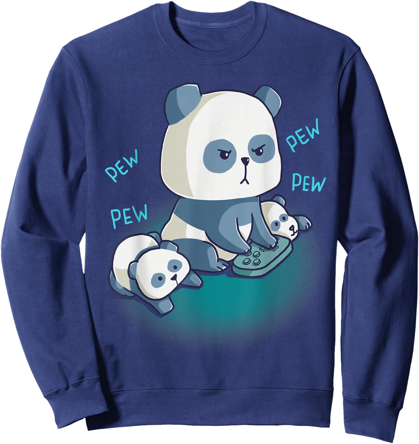 Gamer Parents Dad Mum Child Panda Bear Video Gaming Nerd Sweatshirt - Sweatshirt | Navy