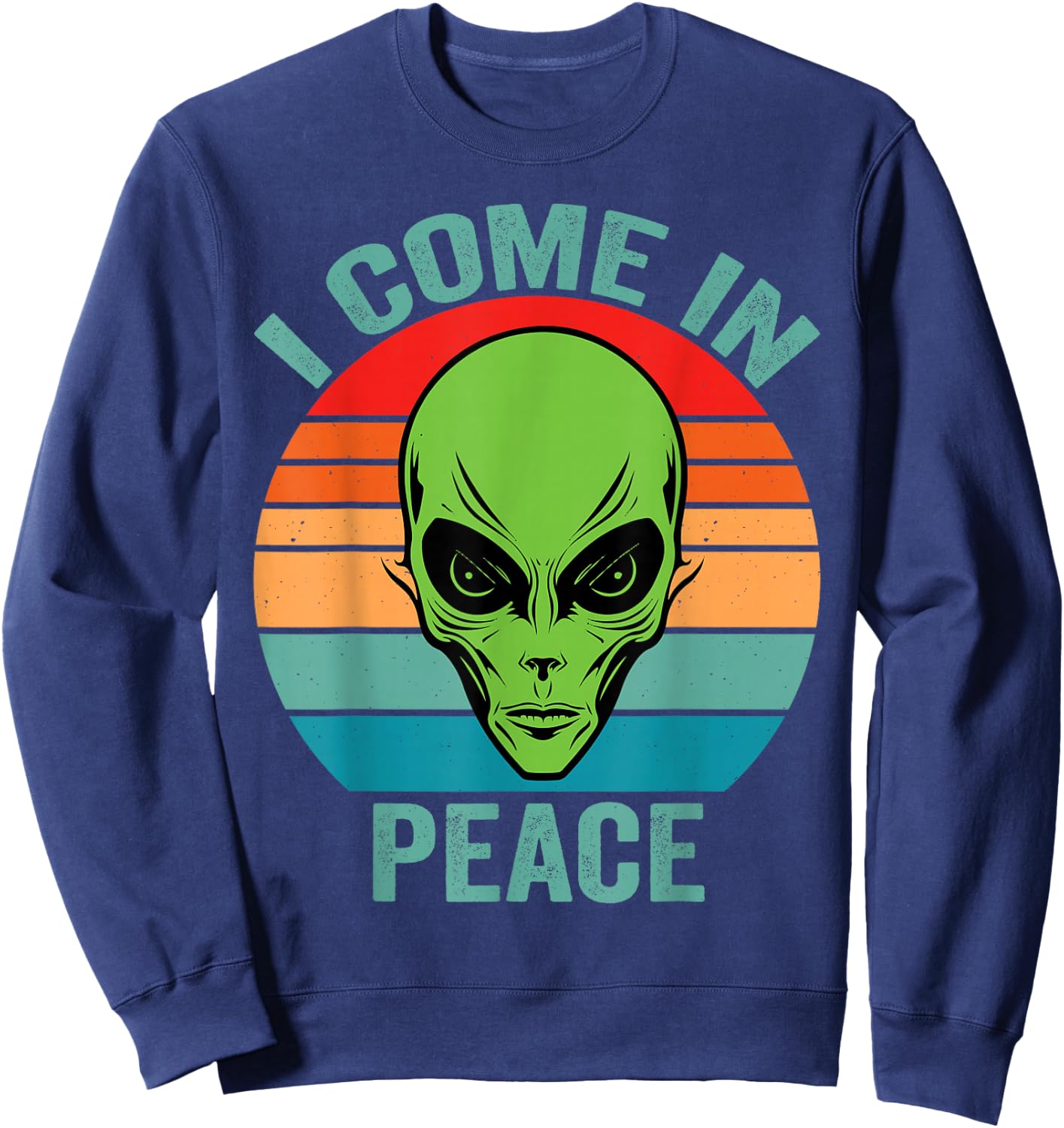 I Come In Peace im Peace Matching Couples Alien Sweatshirt - Sweatshirt | Navy
