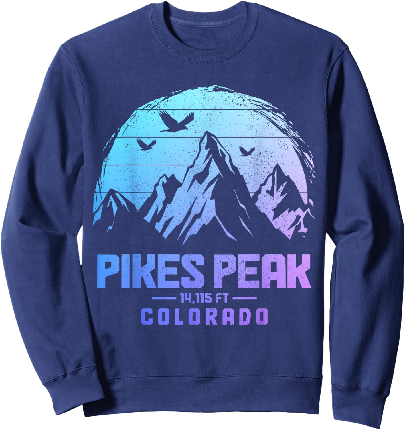 Pikes Peak Colorado Rocky Mountains Climbing Souvenirs Sweatshirt - Sweatshirt | Navy