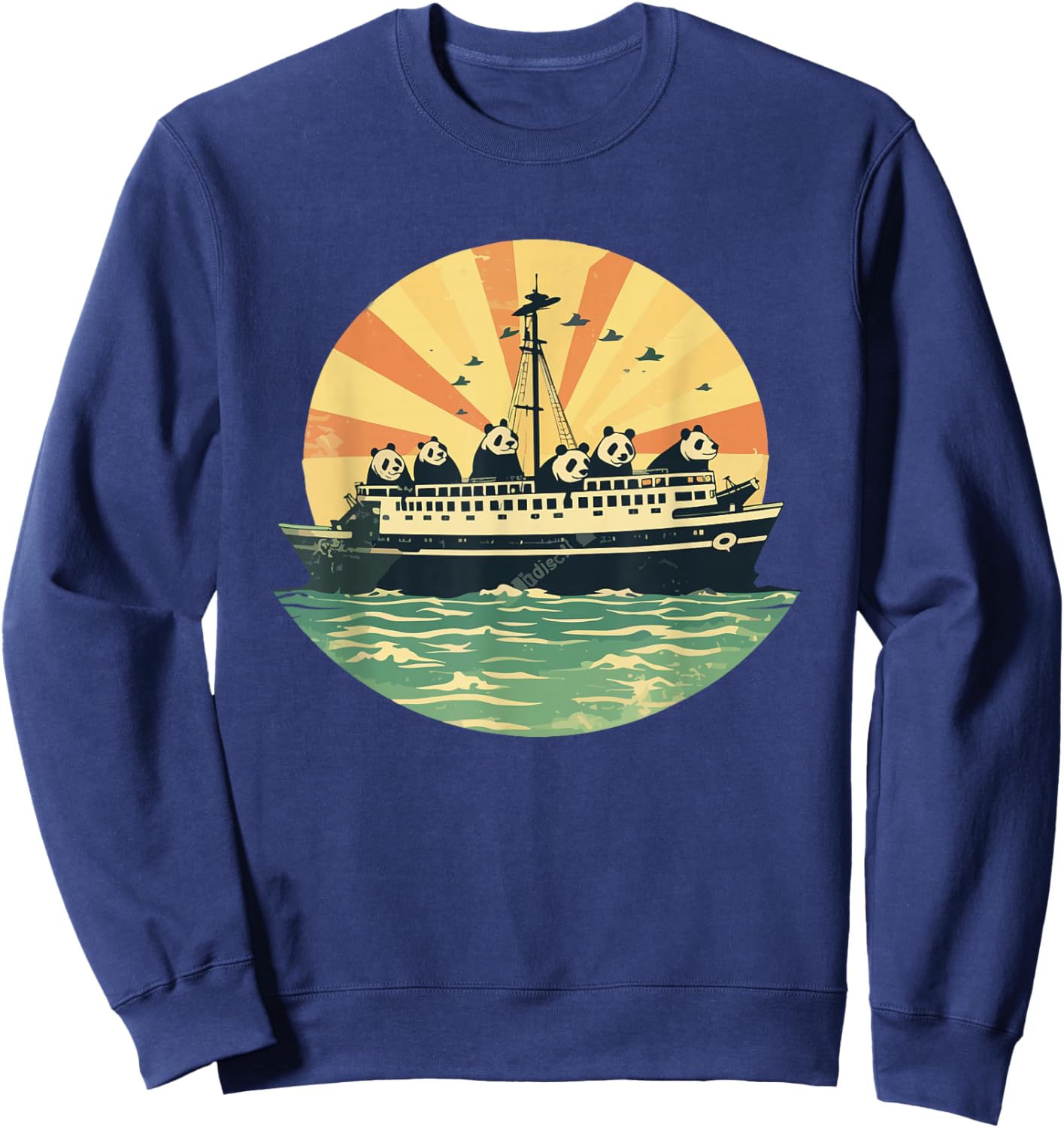 Sailer Panda Ocean Cruise Vacation Sweatshirt - Sweatshirt | Navy