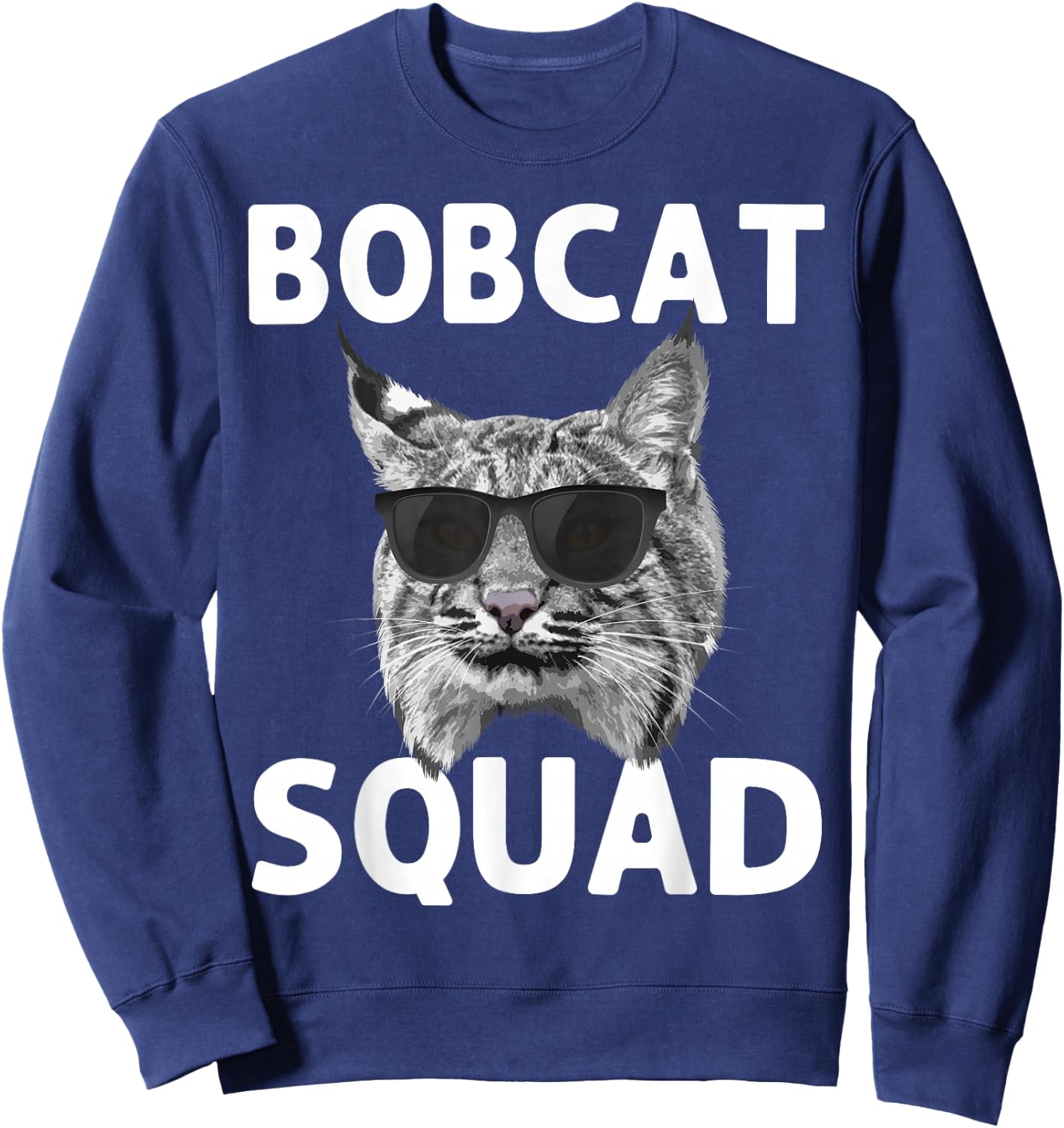 Best Bobcat Art Women Kids Bobcat Animal Cat Bobcat Sweatshirt - Sweatshirt | Navy