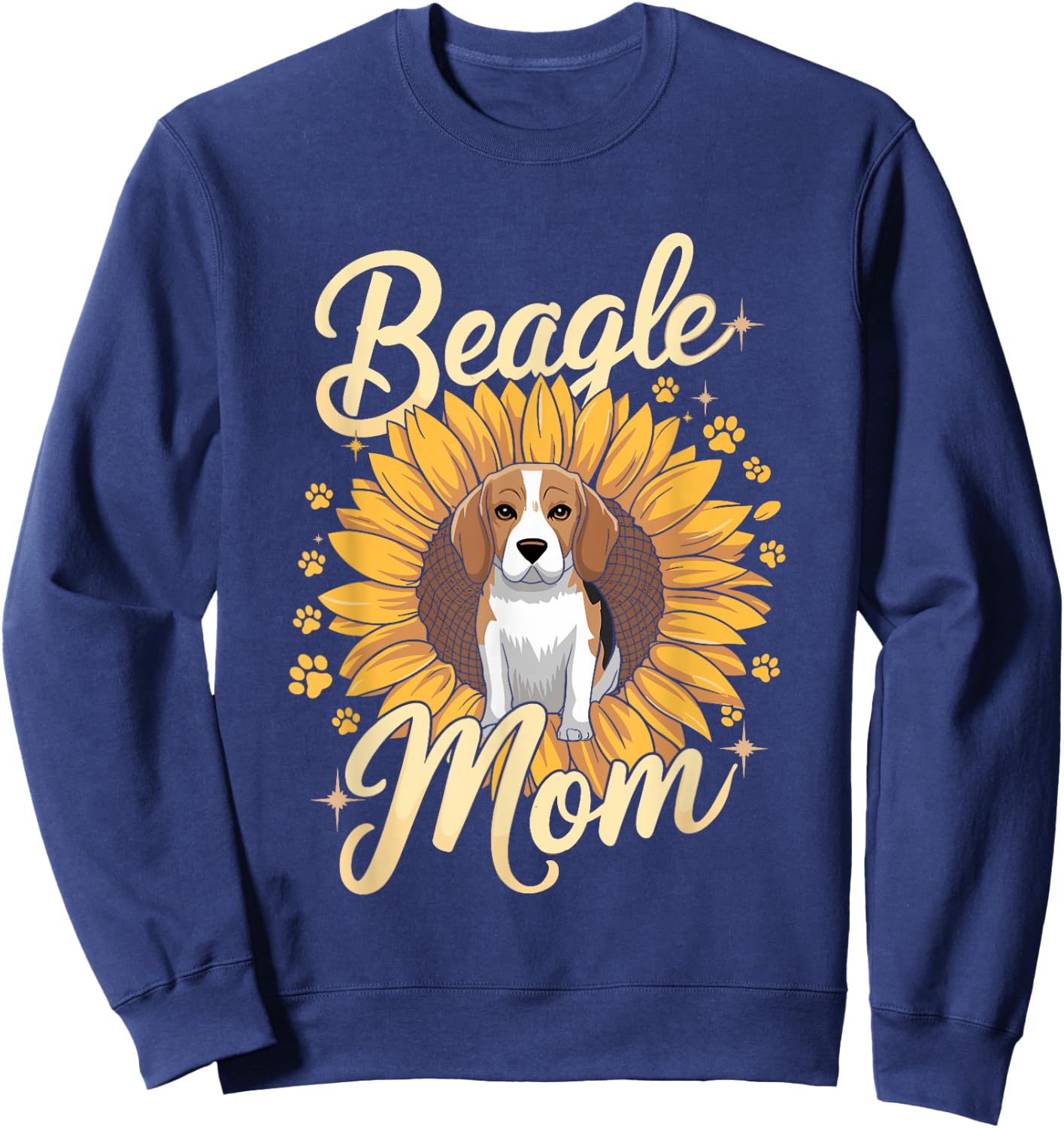 Beagle Mom Sunflower Beagles Dog Women Sweatshirt - Sweatshirt | Navy