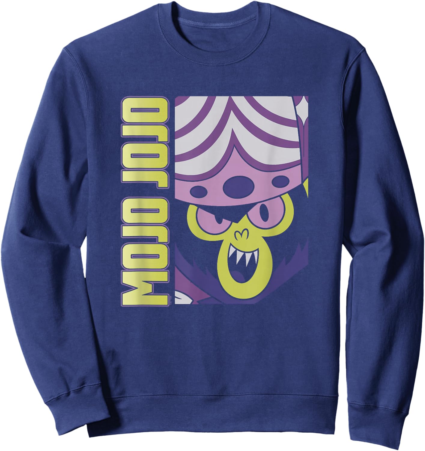 Power Puff Girls Mojo JoJo Big Face Poster Sweatshirt - Sweatshirt | Navy