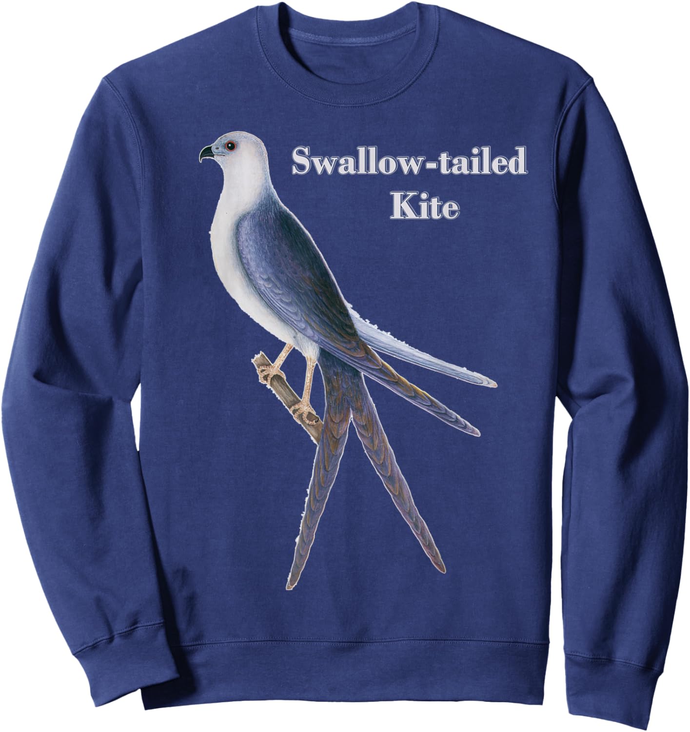 Swallow-tailed Kite Bird Drawing Sweatshirt - Sweatshirt | Navy