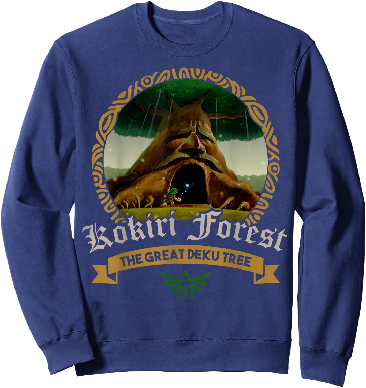 The Legend of Zelda Kokiri Forest The Great Deku Tree Sweatshirt - Sweatshirt | Navy