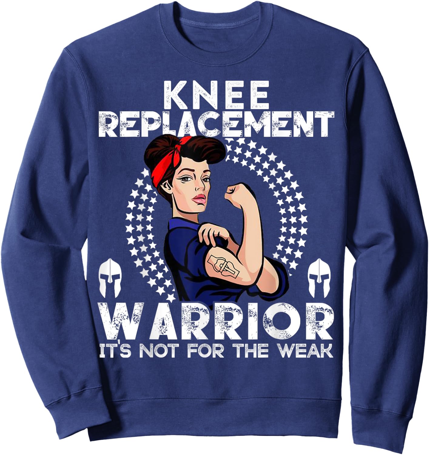 Knee Replacement women Warrior Awareness Gift Sweatshirt - Sweatshirt | Navy