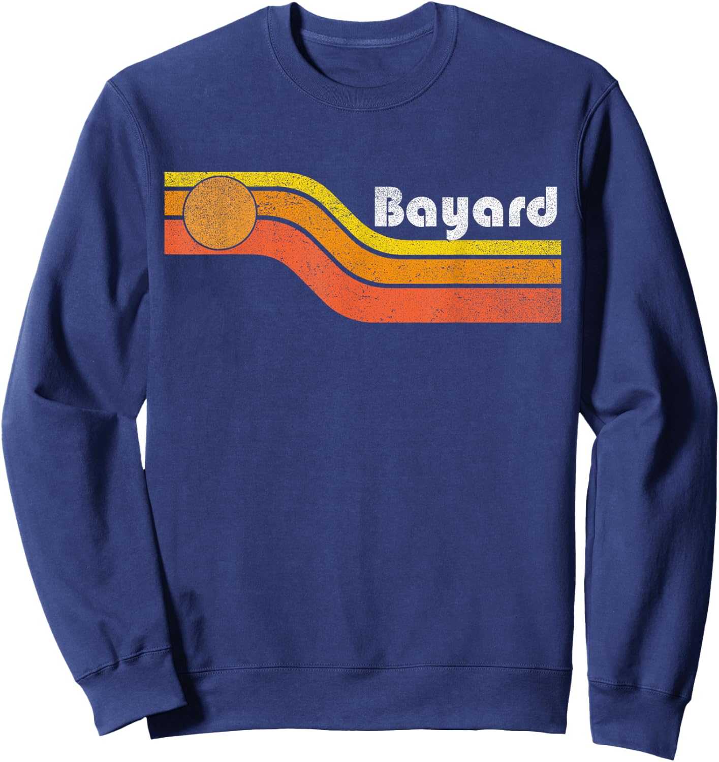 Bayard - Vintage Men Women 70s 80s Graphic Cool Retro Sweatshirt - Sweatshirt | Navy
