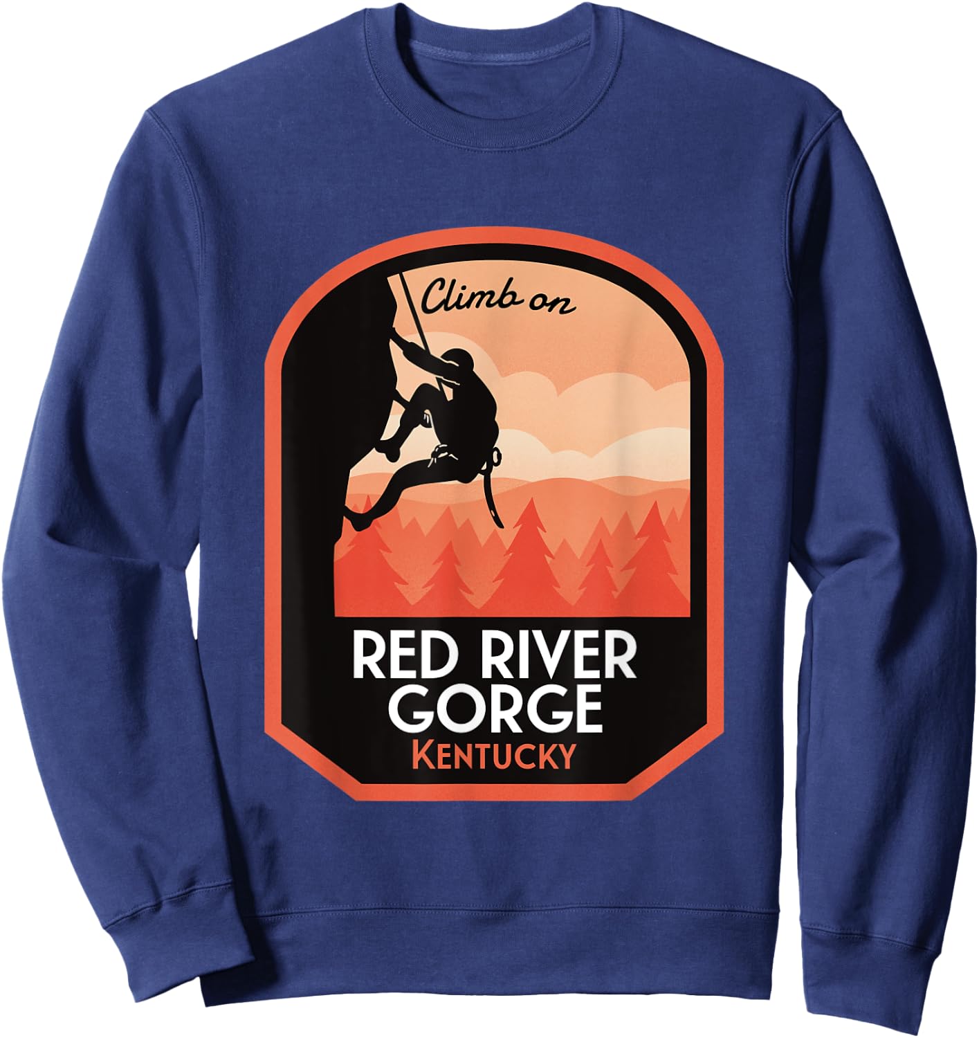 Red River Gorge Kentucky Rock Climbing Sweatshirt - Sweatshirt | Navy